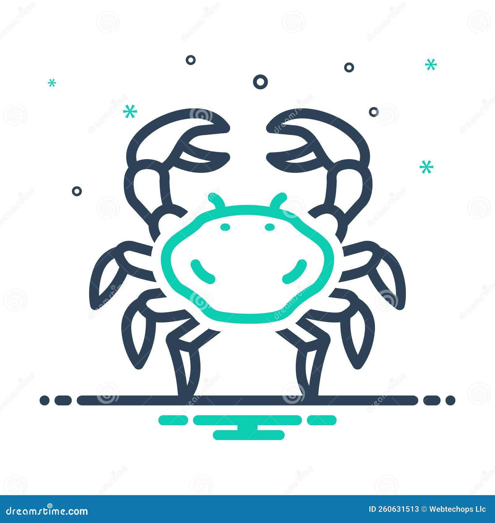 mix icon for realistic, sensible and crab