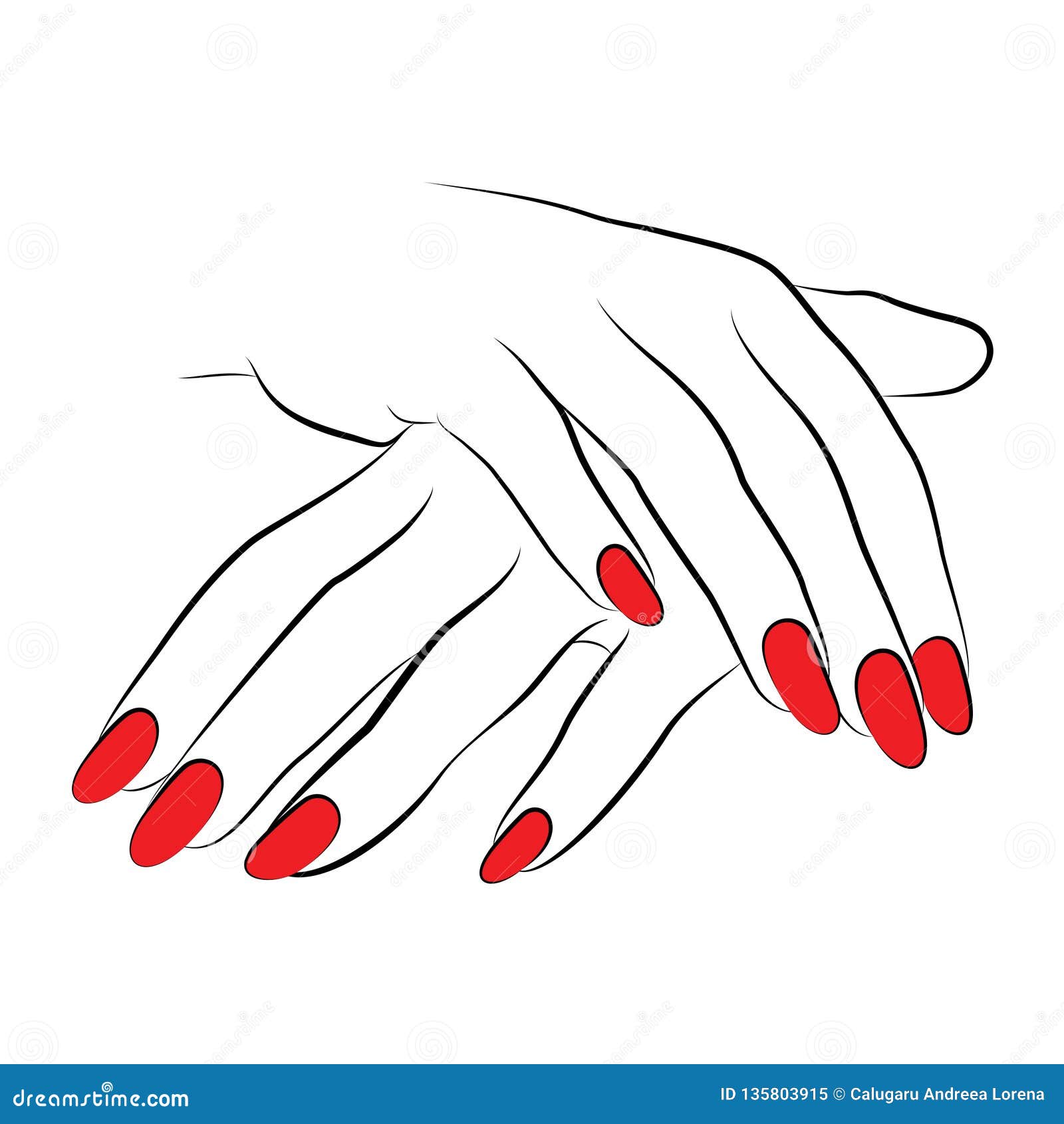 icon with red nails
