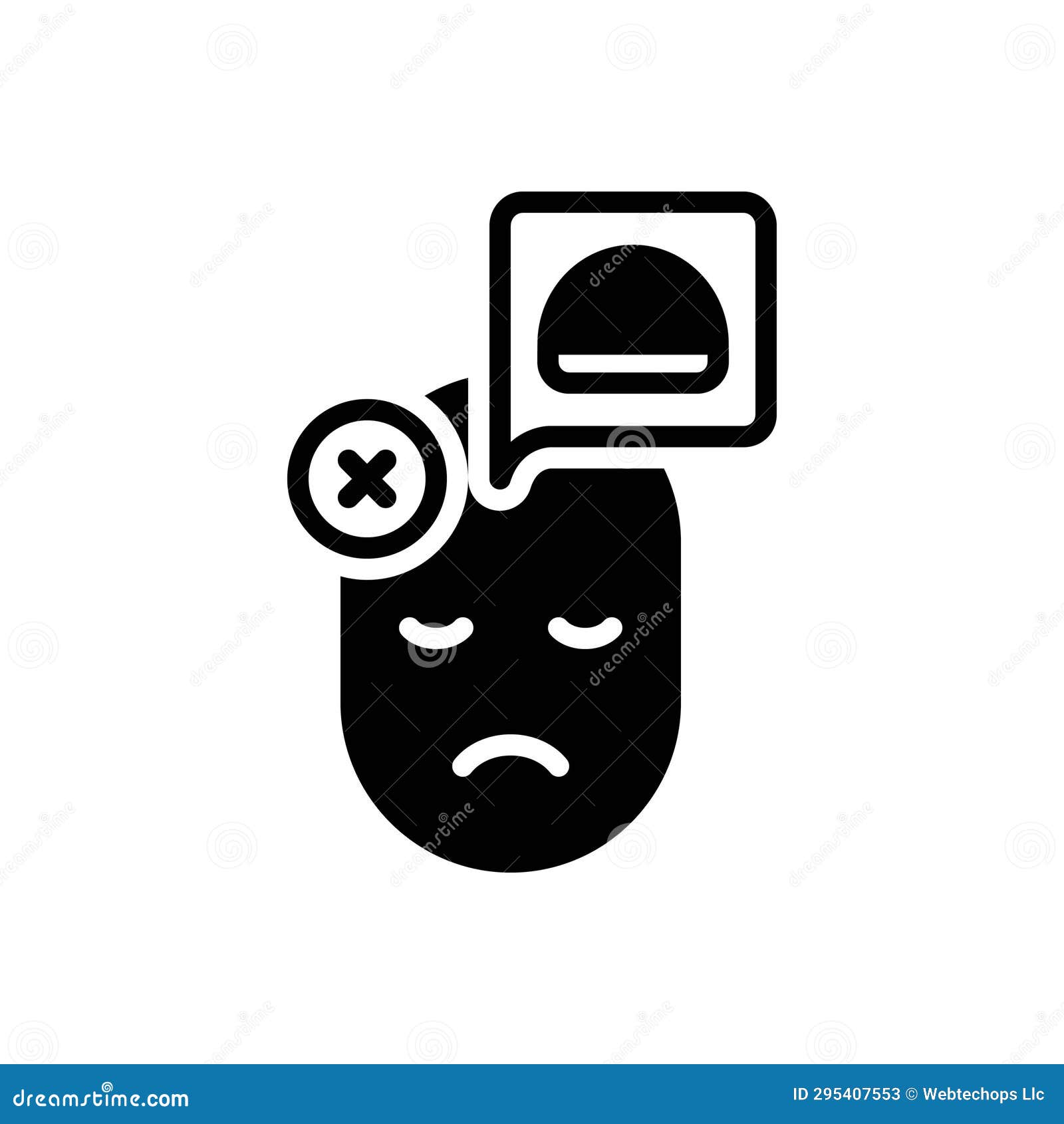 black solid icon for refuse, junk and unhealthy