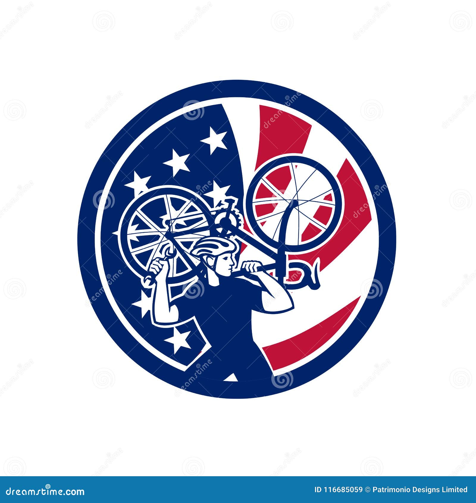 Download American Bike Mechanic USA Flag Mascot Stock Vector ...