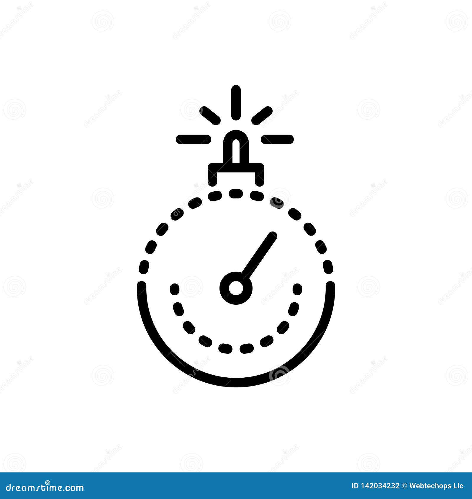 Black Line Icon for Risks, Hazard and Danger Stock Vector ...