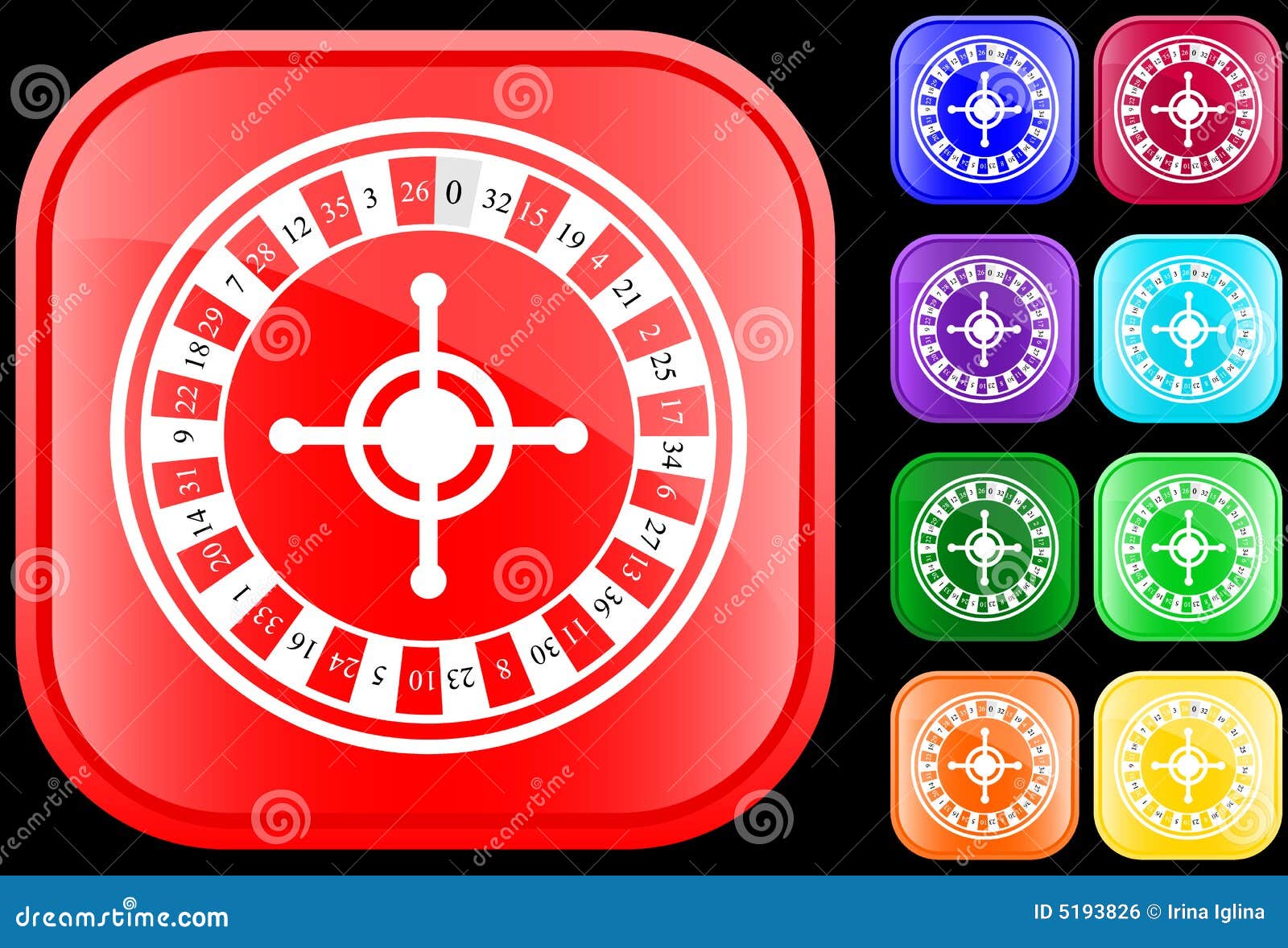 Icon of roulette stock vector. Illustration of addiction 5193826