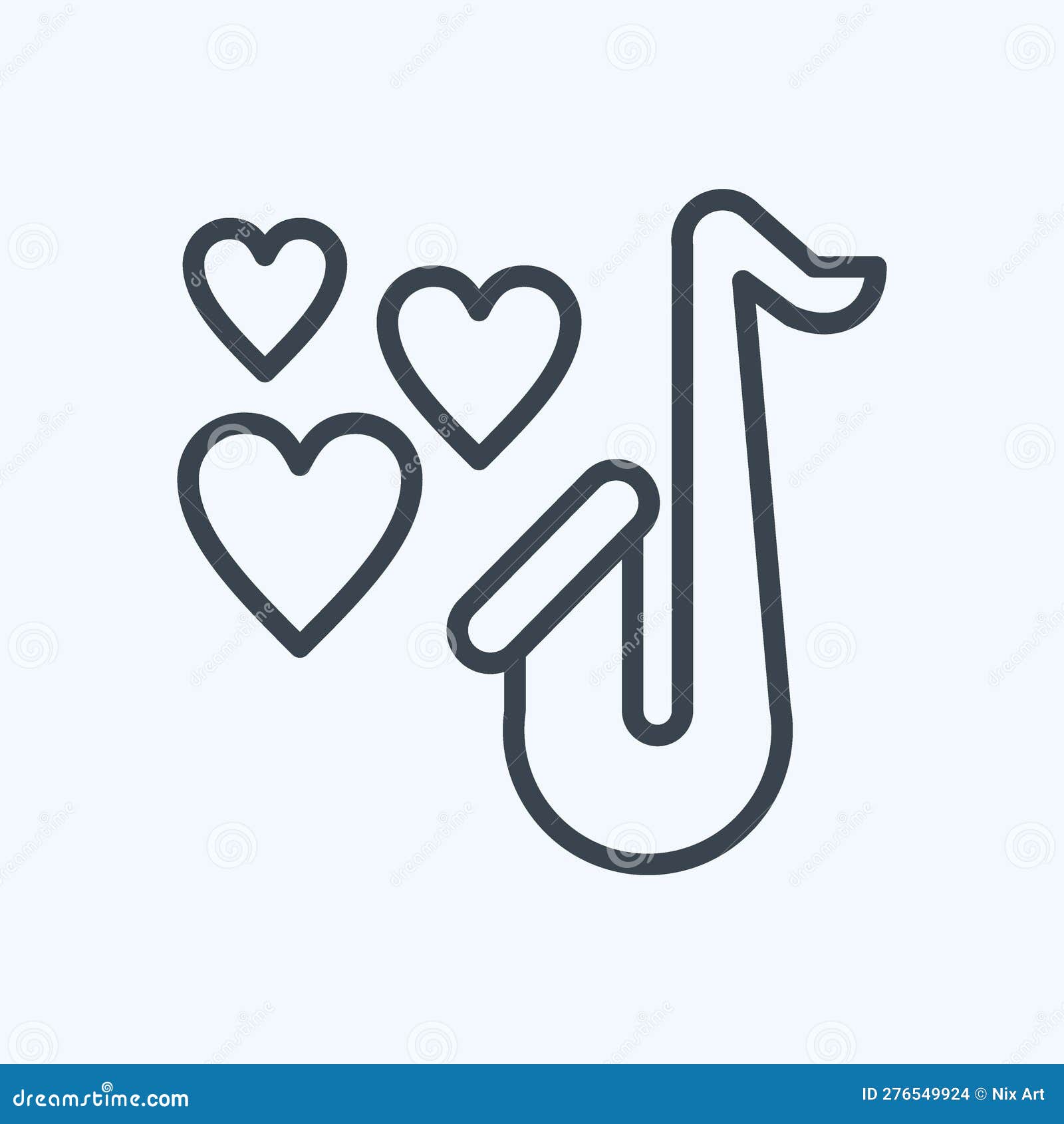 icon saxophone. related to decoration . line style. simple  editable. simple 