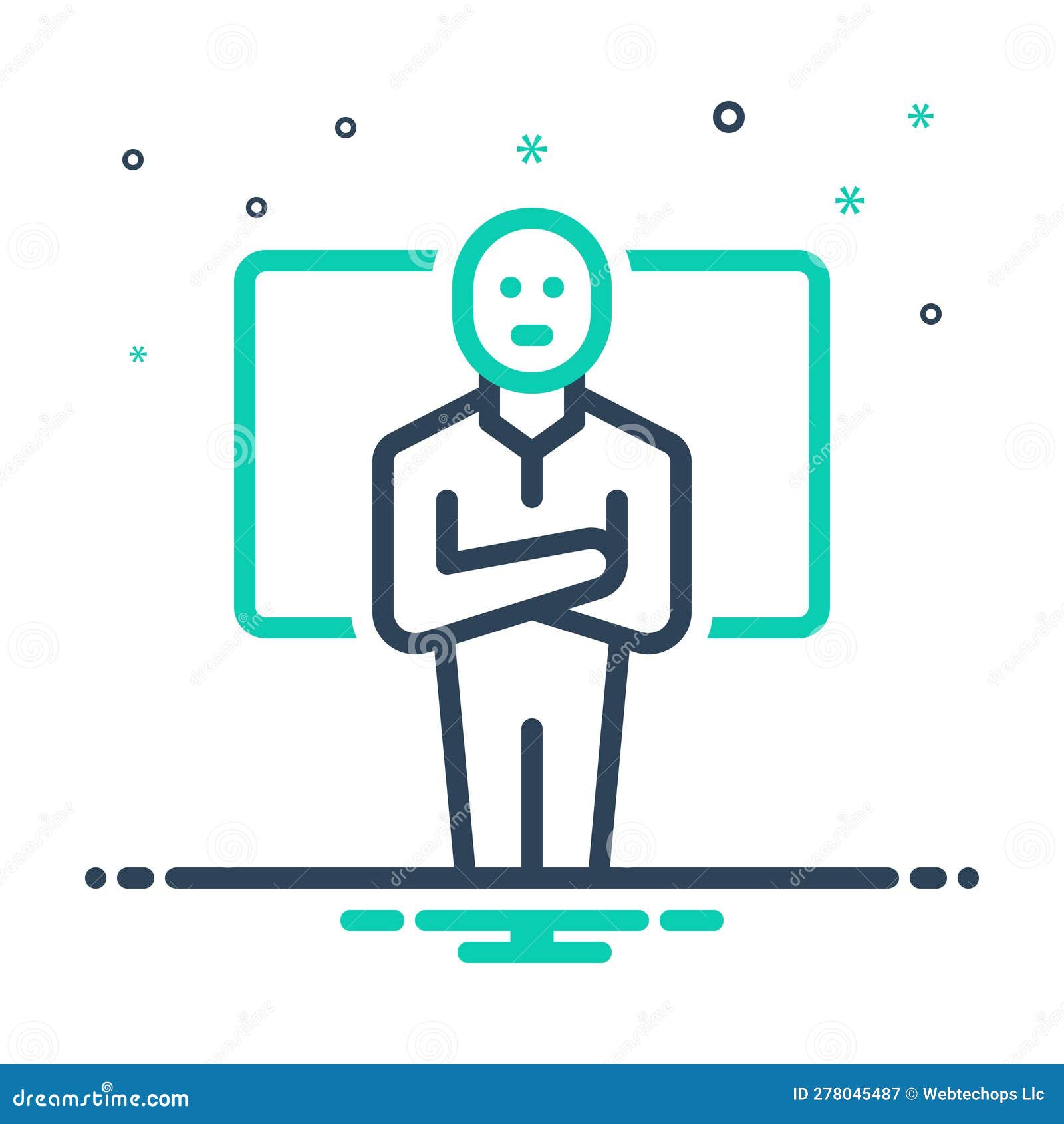 Mix Icon for Serious, Solemn and Sulk Stock Vector Illustration of