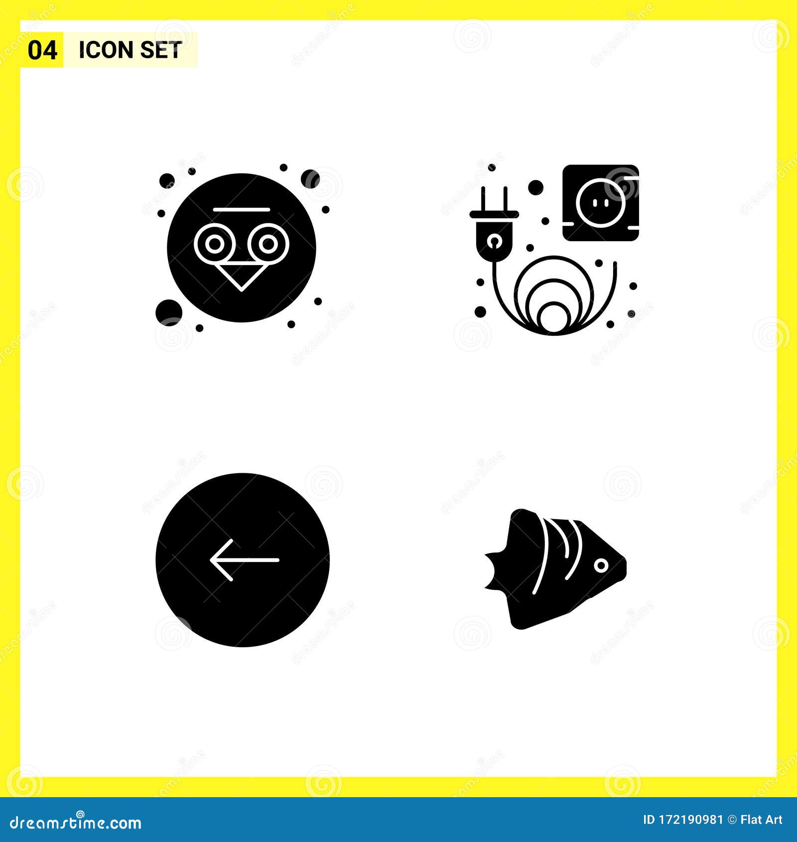 4 icon set. simple solid s. glyph sign on white background for website  mobile applications and print media
