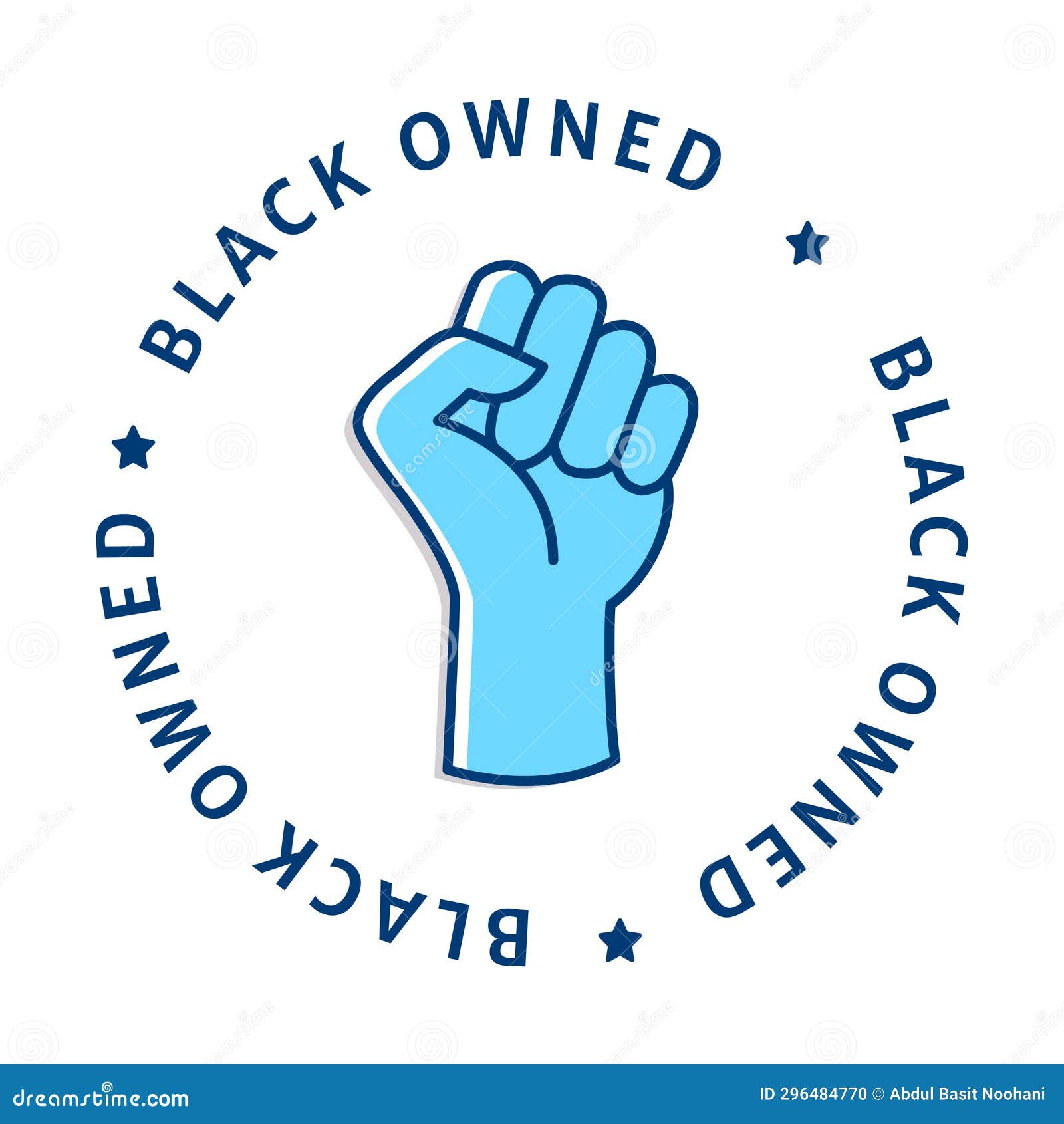 An Icon Showcasing a Circular Black Owned Business Seal, Highlighting