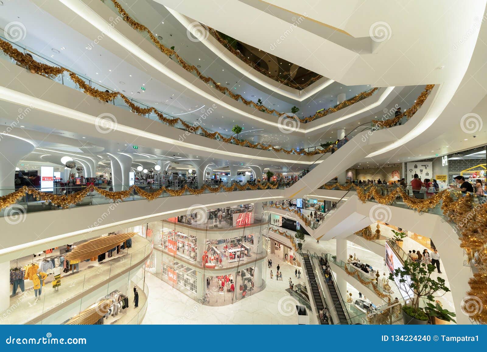 Icon Siam, Plaza Shopping Mall in the Modern Building in Structure of  Conceptual Architecture, Interior Design Decoration in Editorial Image -  Image of background, consumerism: 134224240