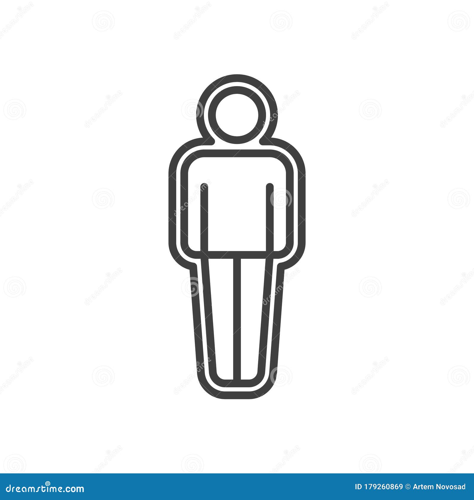 icon silhouette of a protected person. a simple image of a man with a protective barrier around him. a  of