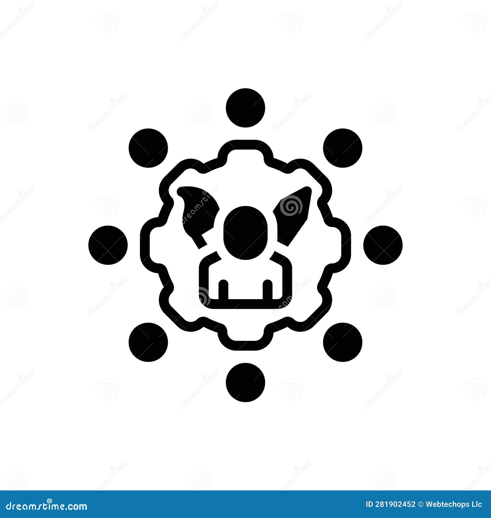 black solid icon for skills, dexterity and talent