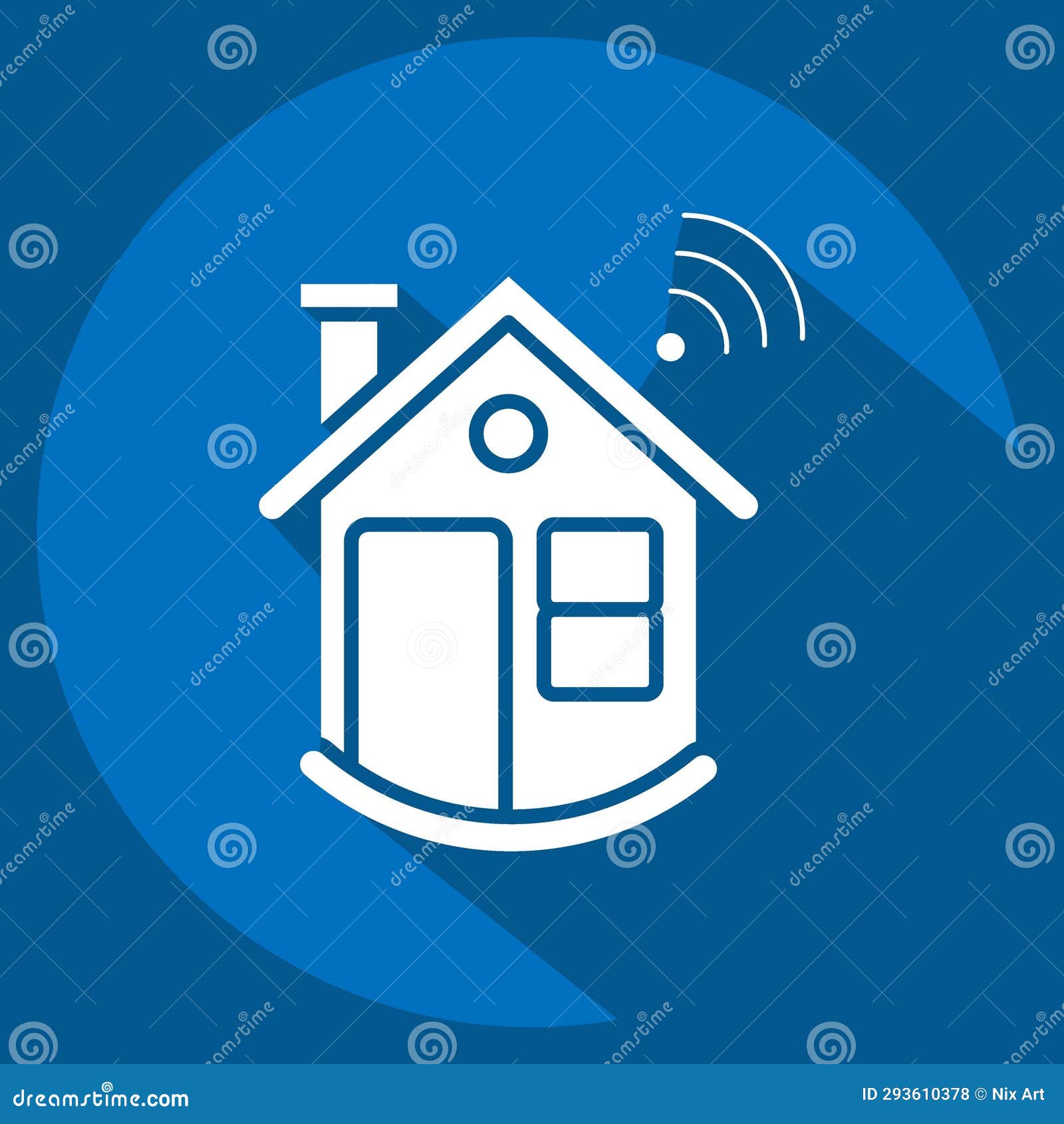 icon smart building. related to icon building . long shadow style. simple  editable. simple 