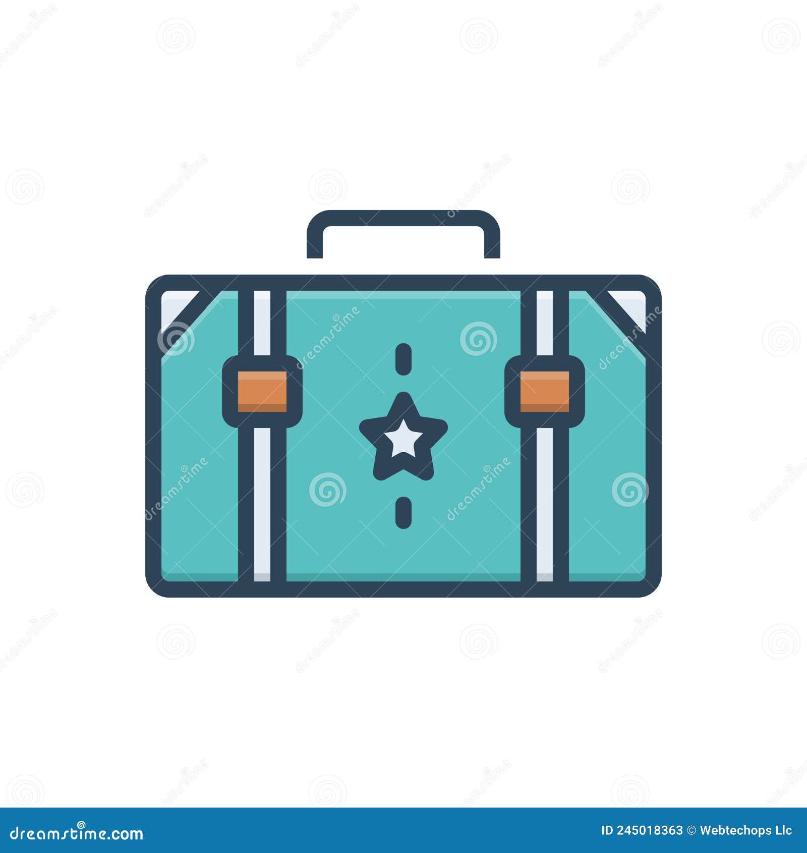 Color Illustration Icon for Suitcase, Container and Accessory Stock