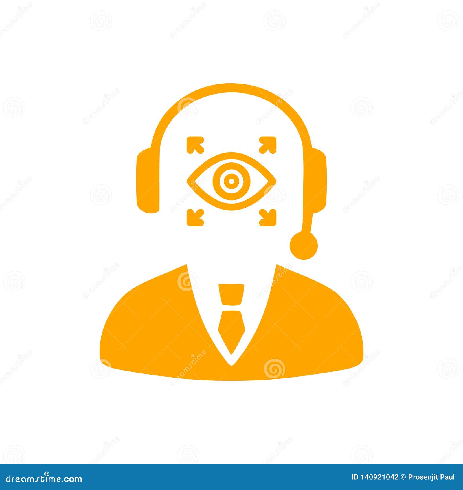 man, call, head phone, custom care , business customer support service orange icon