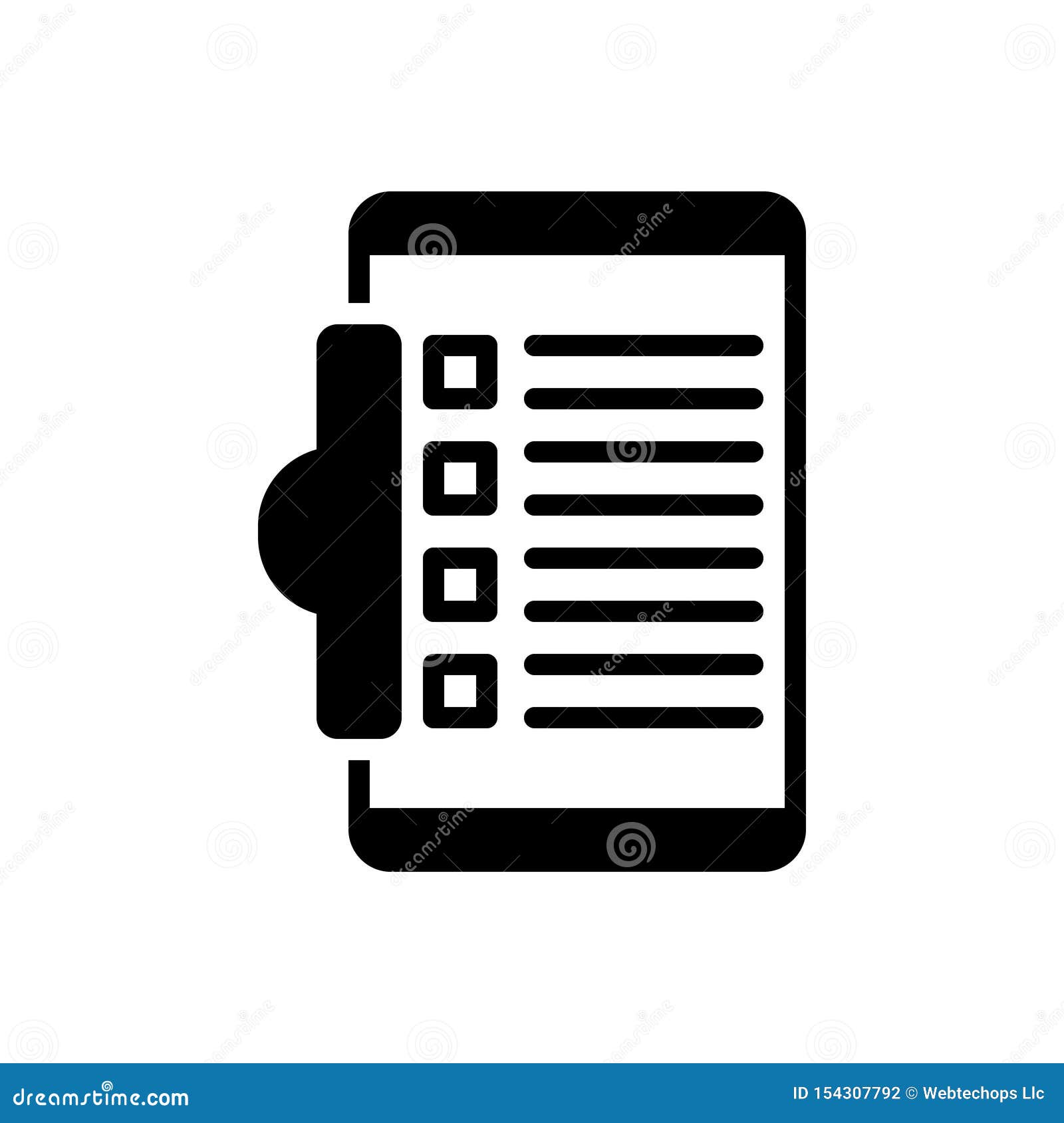 Download Black Solid Icon For Task, Clipboard And Editor Stock Illustration - Illustration of editor ...