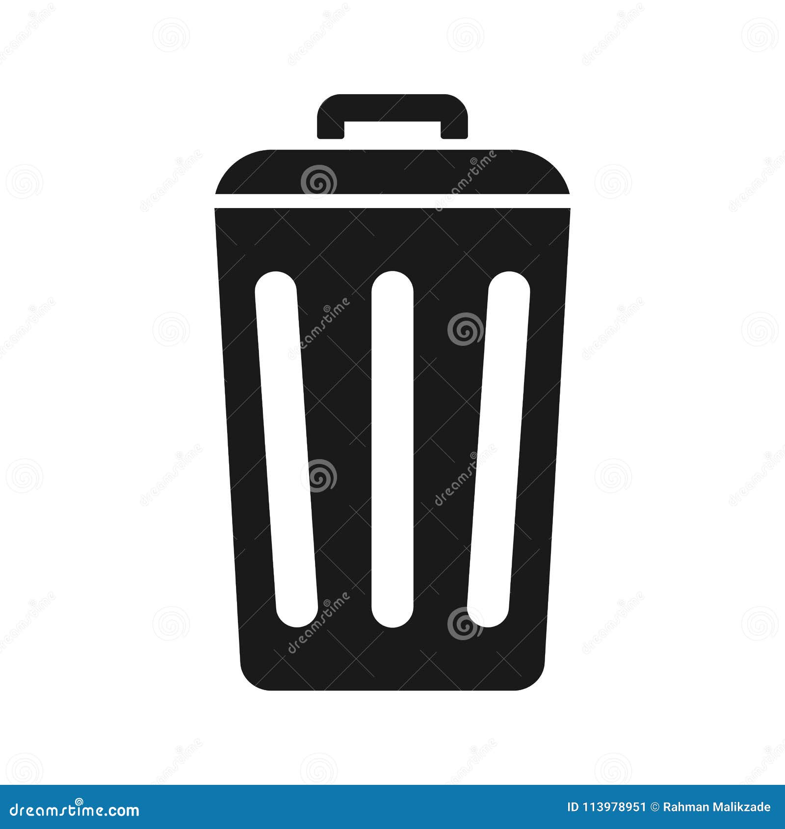 Icon Trash Gerbage Recycle Wastebasket Graphic Design Single Icon