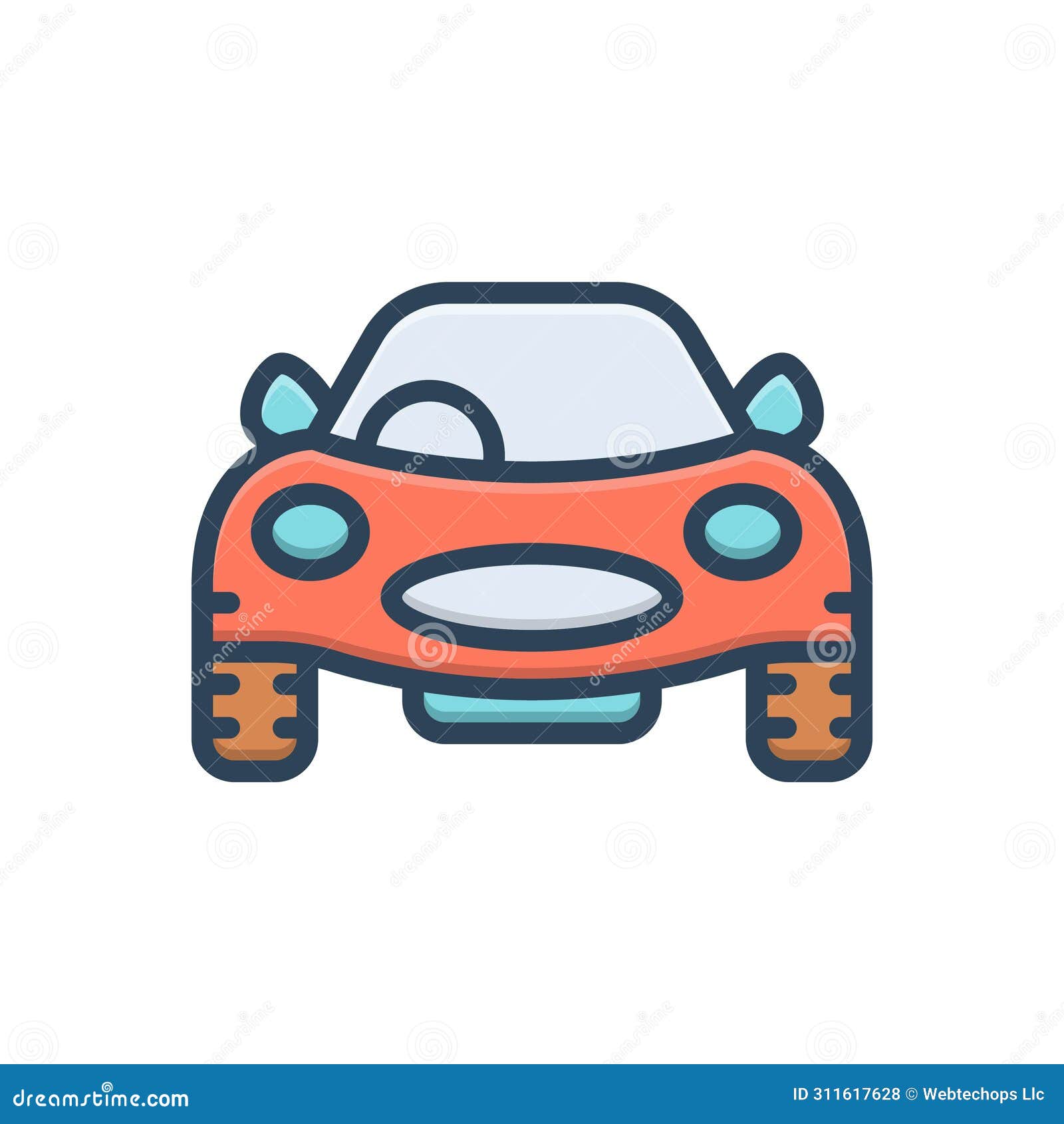 color  icon for vehicle, conveyance and transportation