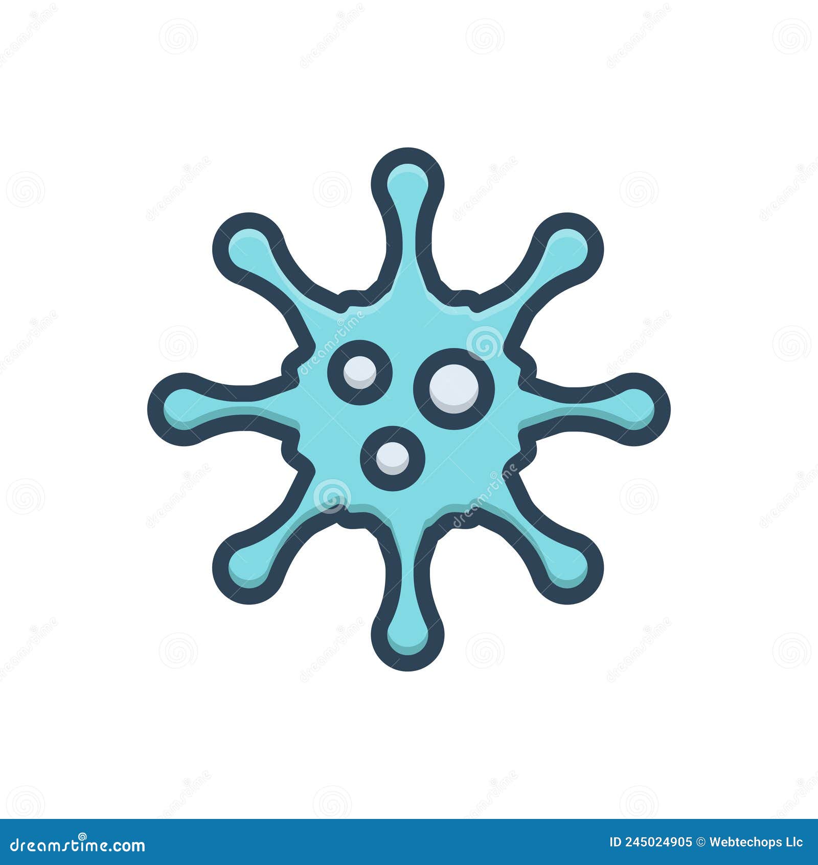 color  icon for virus, ailment and disease