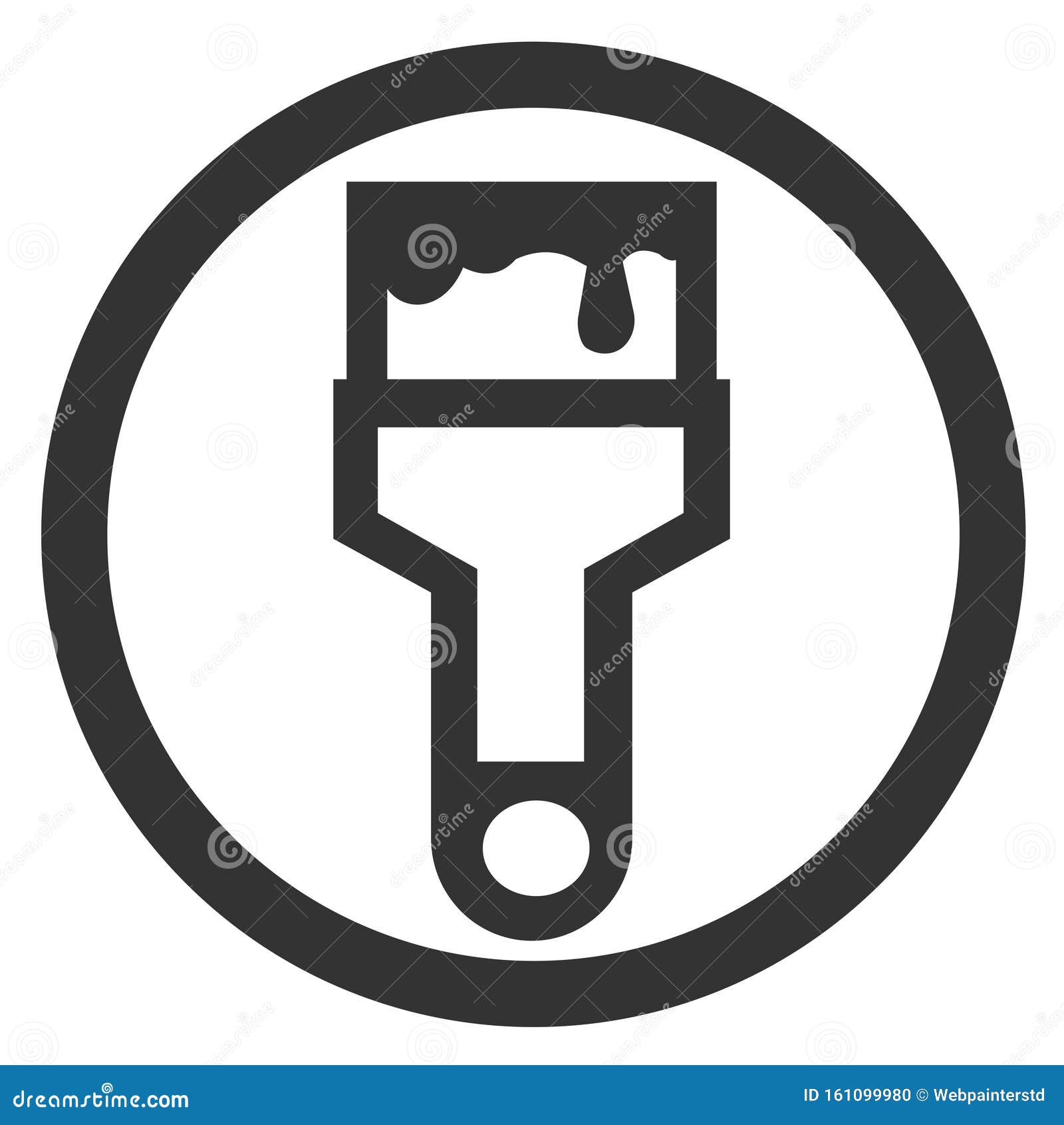 brush icon.  graphics. button.