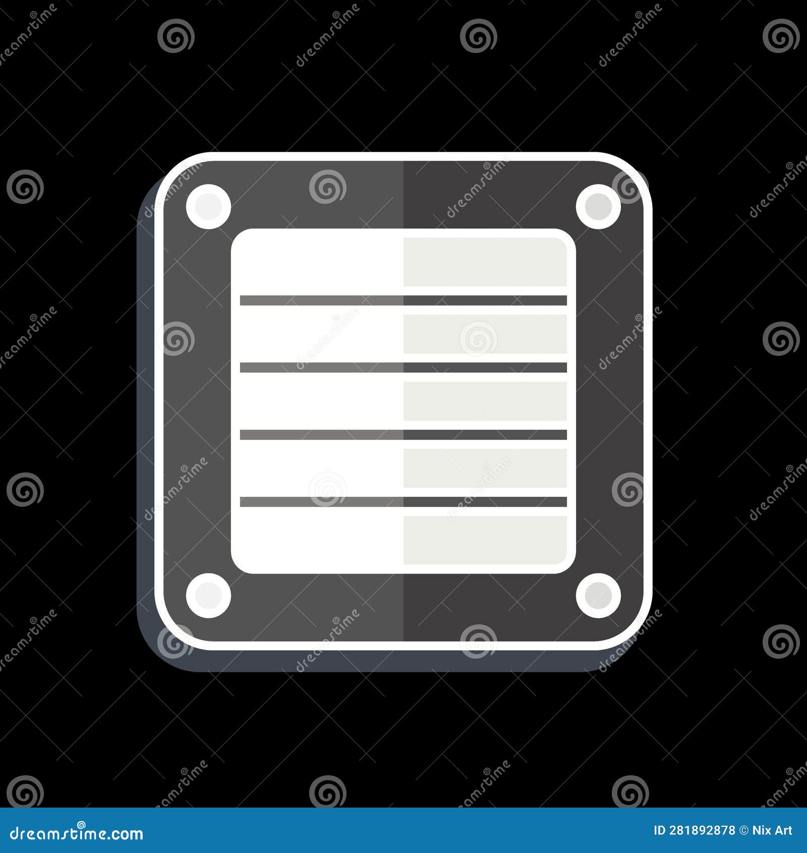 icon window fan. related to air conditioning . glossy style. simple  editable. simple 