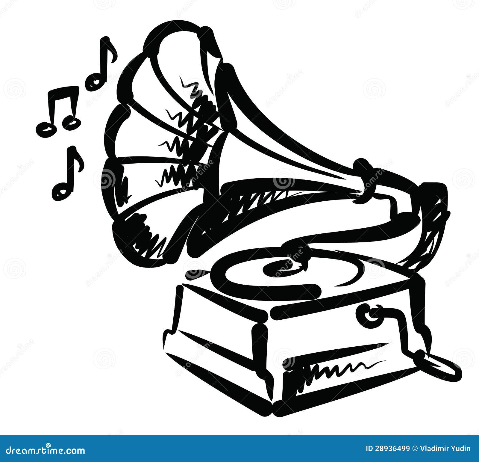 Icona del grammofono illustrazione vettoriale. Illustrazione di grafico