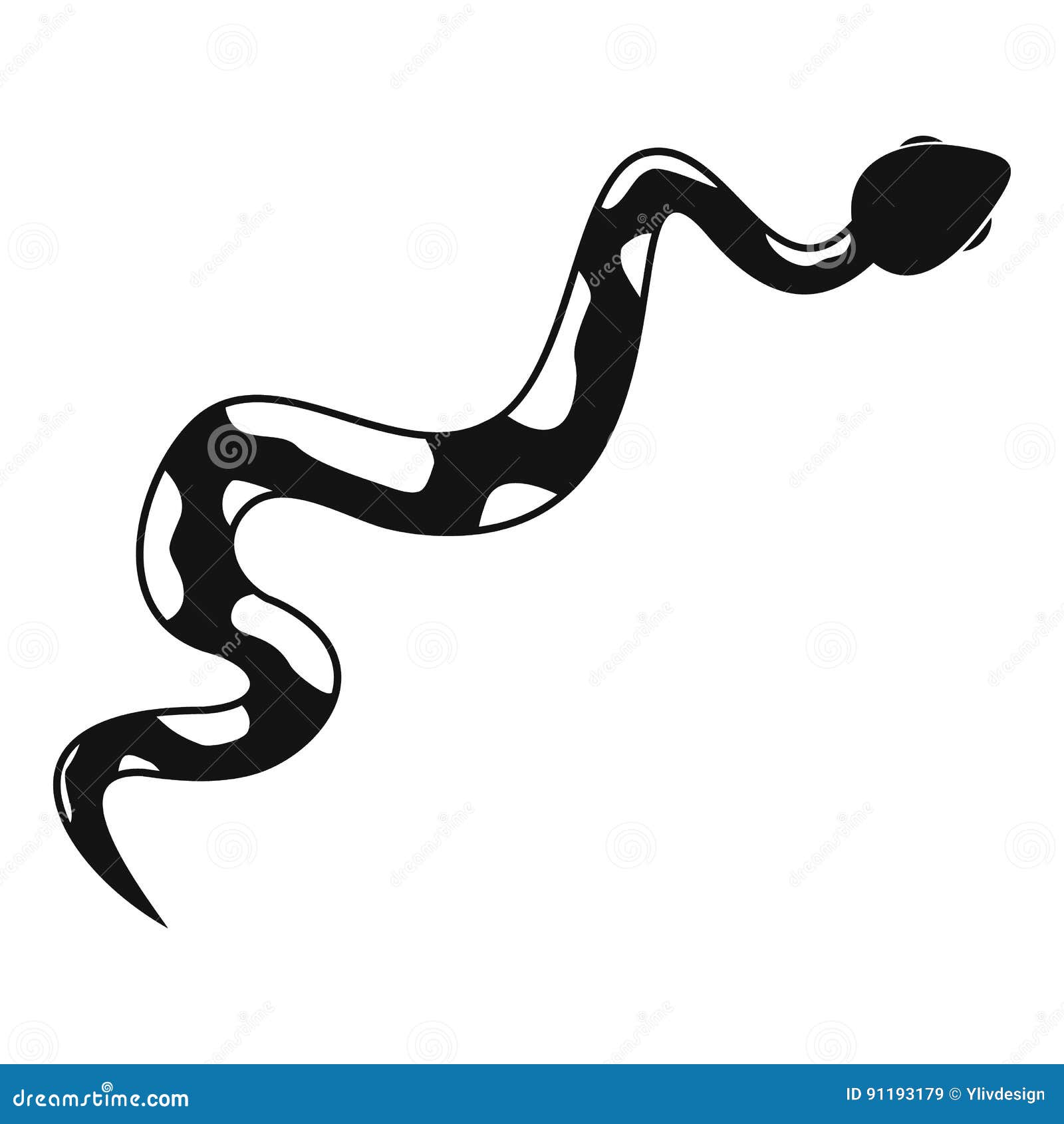 Icona Del Serpente Di Strisciamento, Stile Semplice Illustrazione