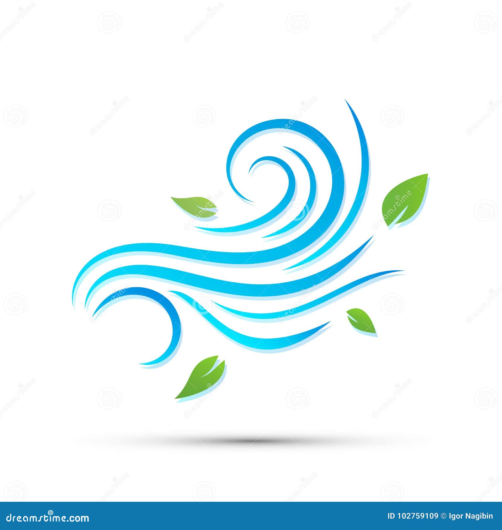 Icona del vento illustrazione vettoriale. Illustrazione di galleggiante -  102759109