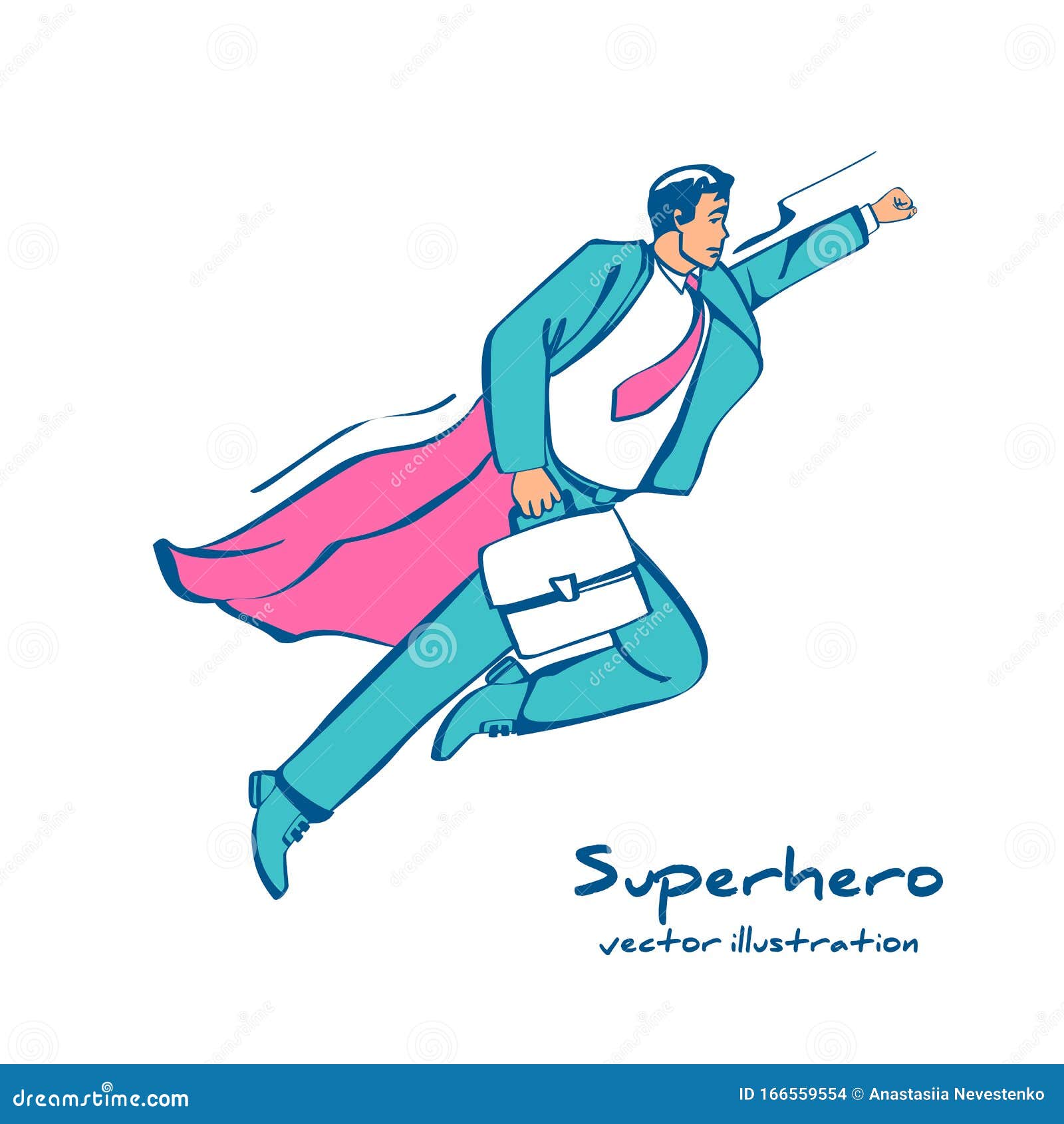 wallpapers Disegno Mantello Rosso https it dreamstime com icona di sketch supereroe l uomo un mantello rosso vola per compiere impresa disegno illustrativo vettoriale isolato su fondo image166559554