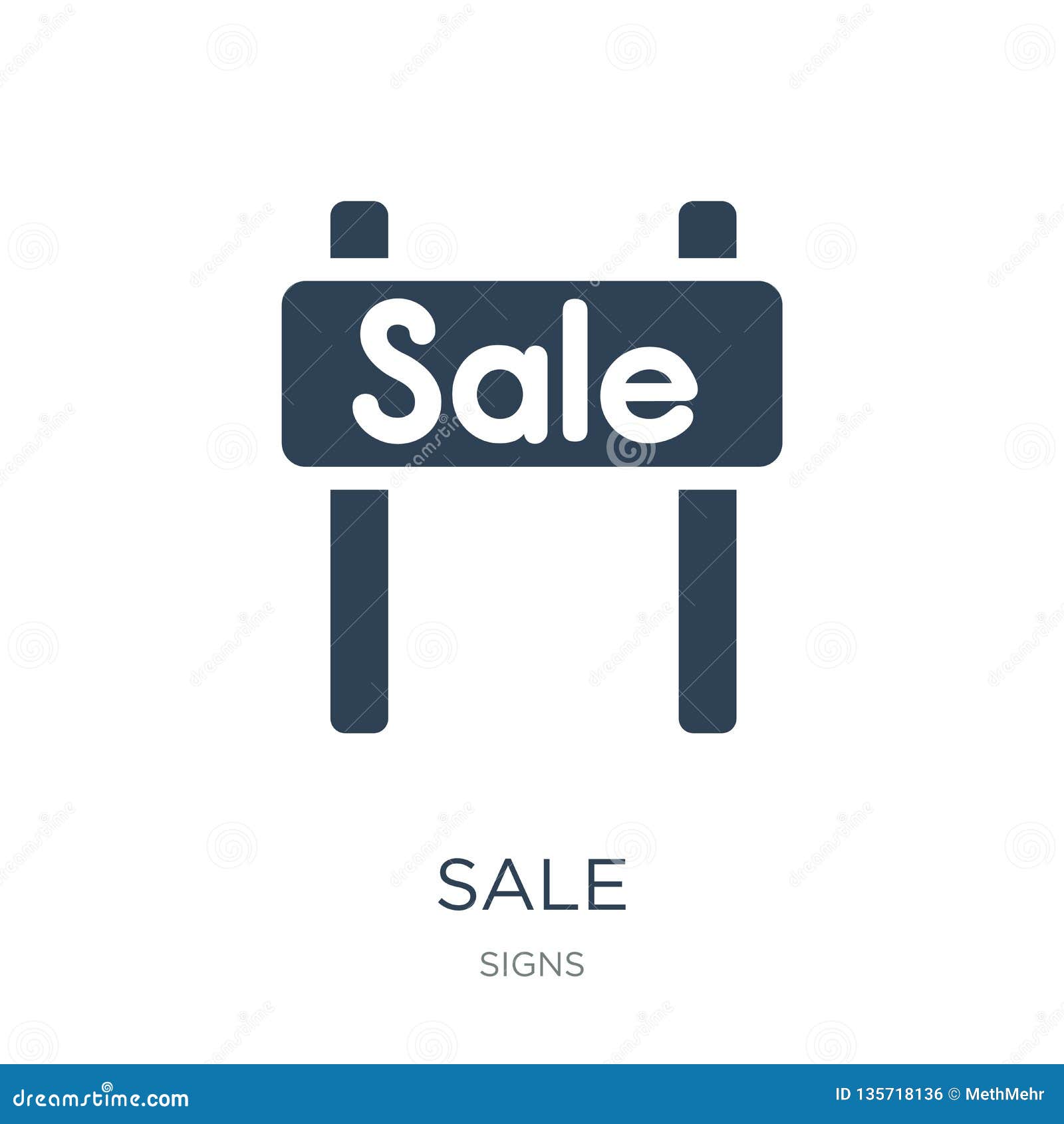 Icona di vendita nello stile d'avanguardia di progettazione Icona di vendita isolata su fondo bianco simbolo piano semplice e moderno dell'icona di vettore di vendita per il sito Web, cellulare, logo, app, UI