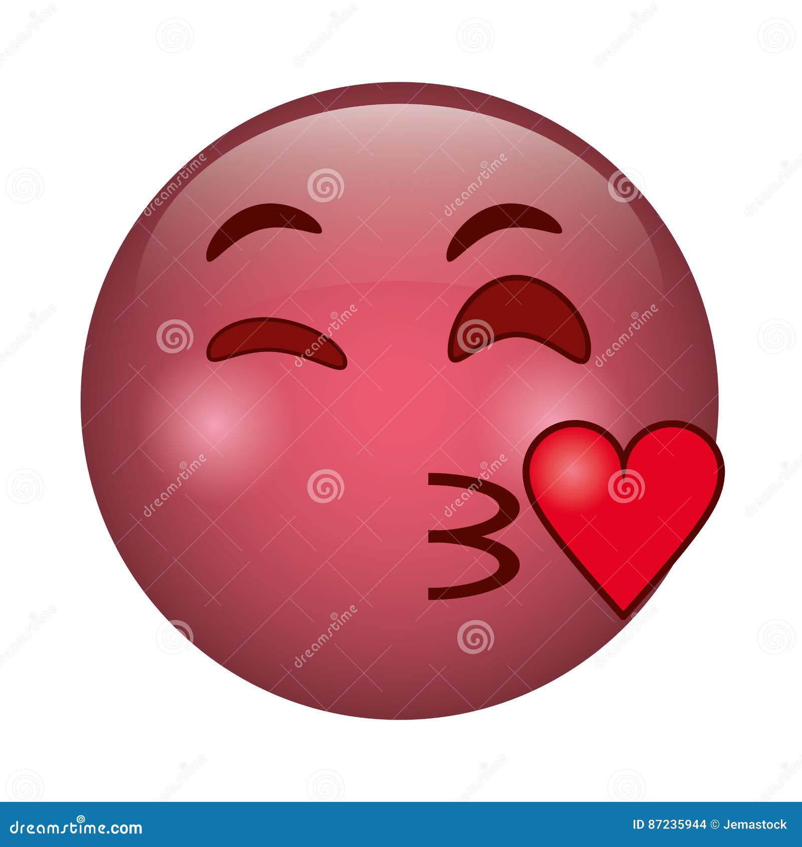 Icona Divertente Dell Emoticon Di Amore Di Bacio Illustrazione Vettoriale Illustrazione Di Disegno Sfera