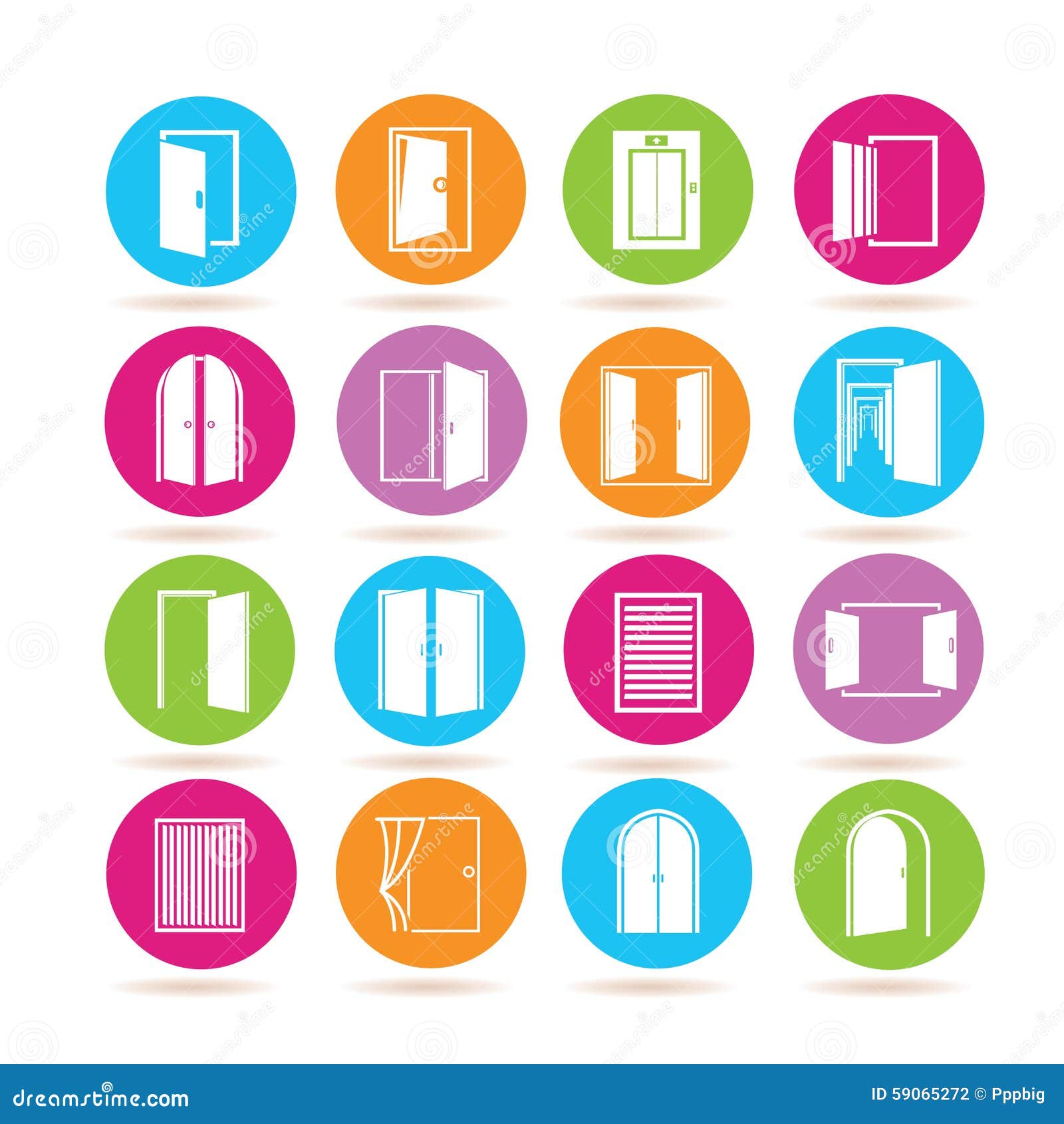 Icone della porta illustrazione di stock. Illustrazione di disegno