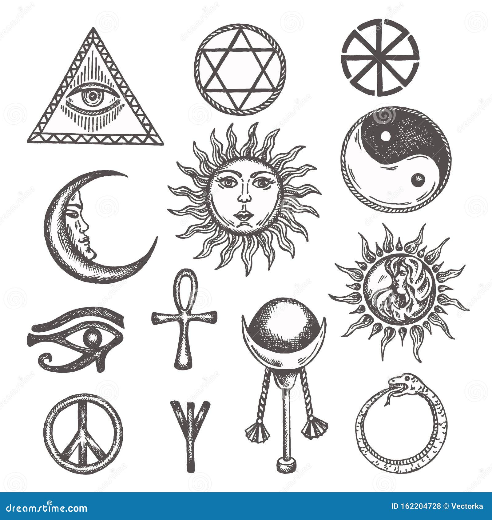 Simboli Esoterici Di Protezione Significato Icone E Simboli Della Magia Bianca, Occulto, Mistico, Esoterico