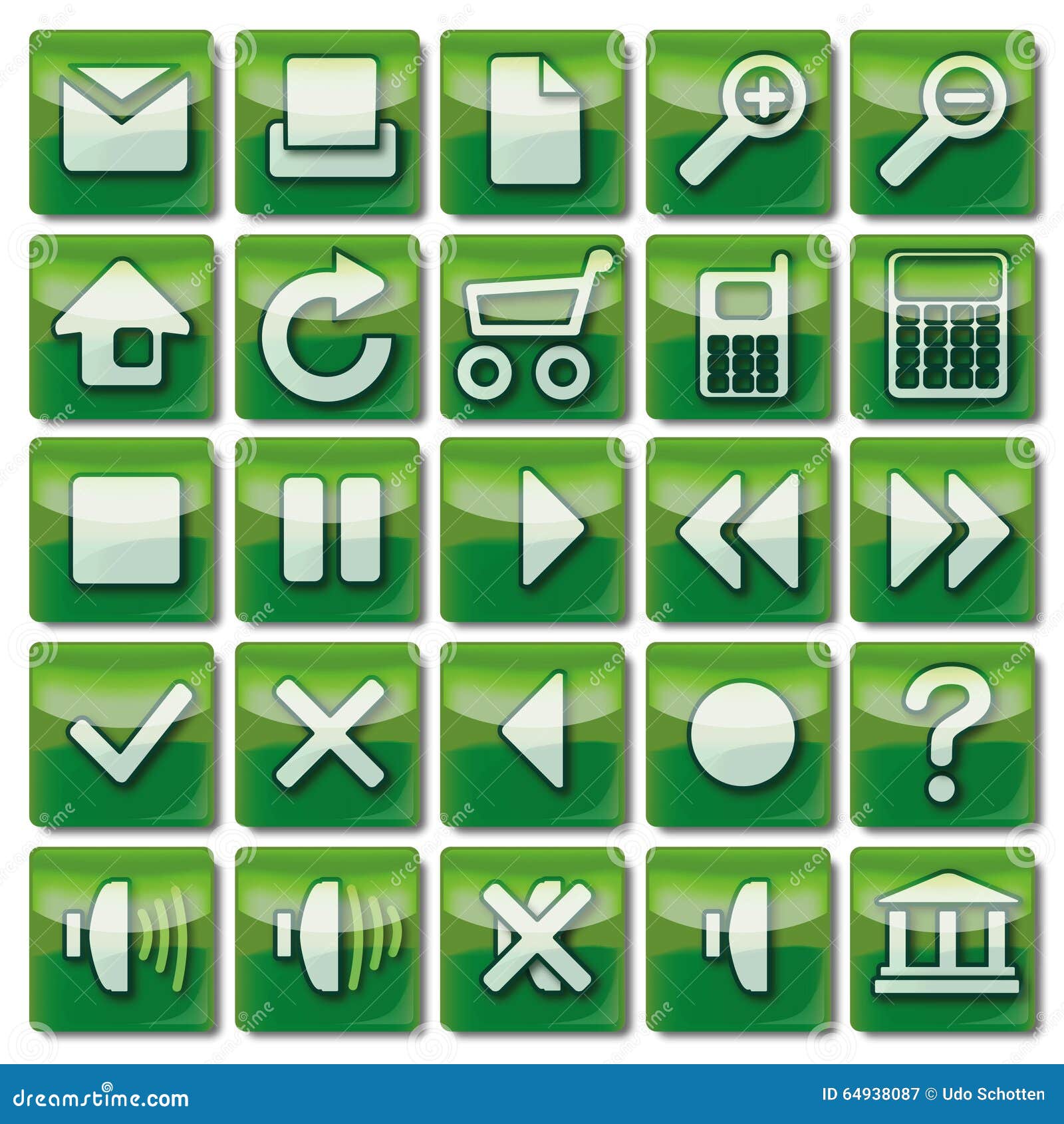 Icone verdi di web 1-25. Icone verdi di web di affari 1-25