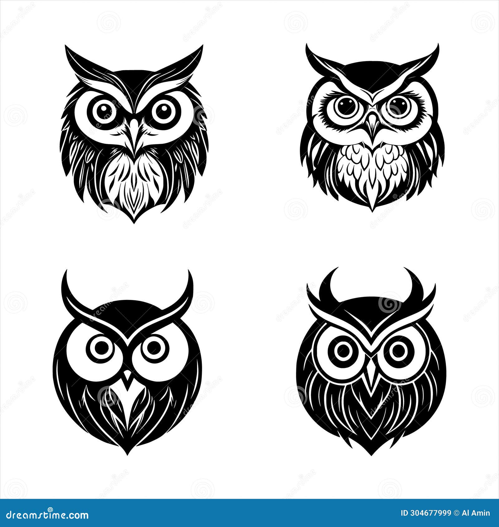 silhouette victor  of a owl icon