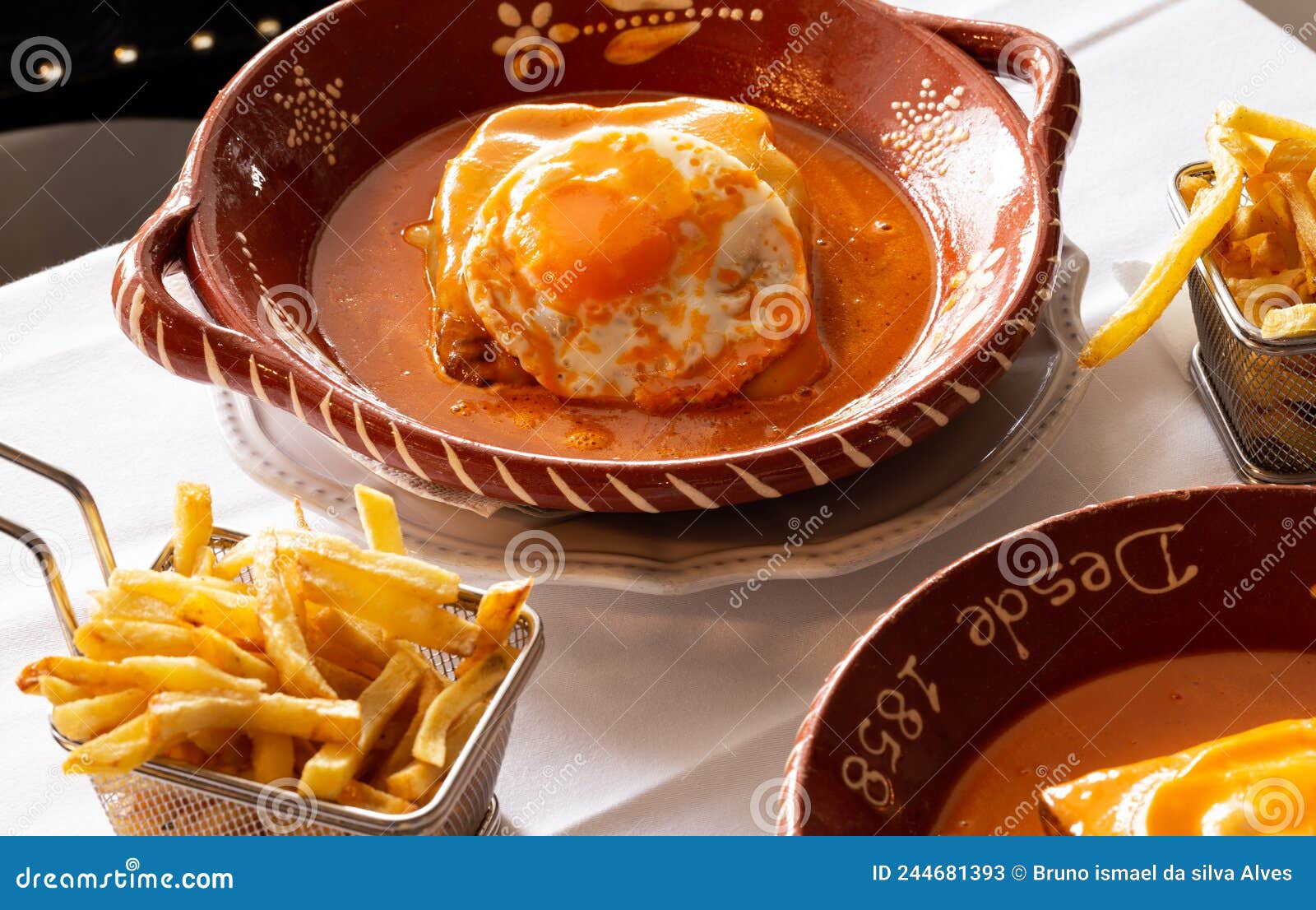 the iconic portuguese french sandwich also known as `francesinha especial`, braga.