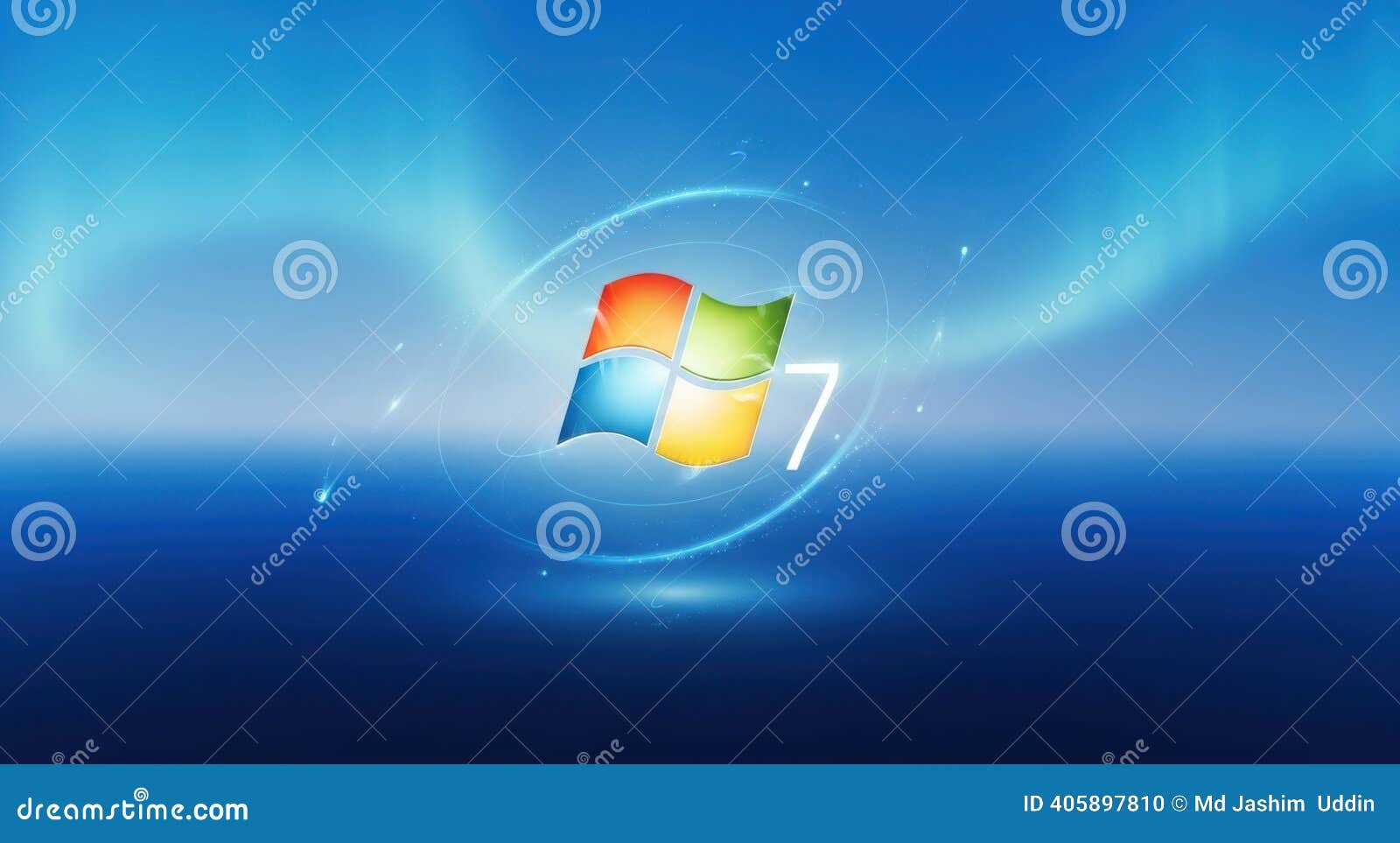 Windows 7 Operating System Logo Glowing with Soft Blue Light and Ripples  Wallpaper Stock Illustration - Illustration of glow, software: 405897810, image size:1600x963