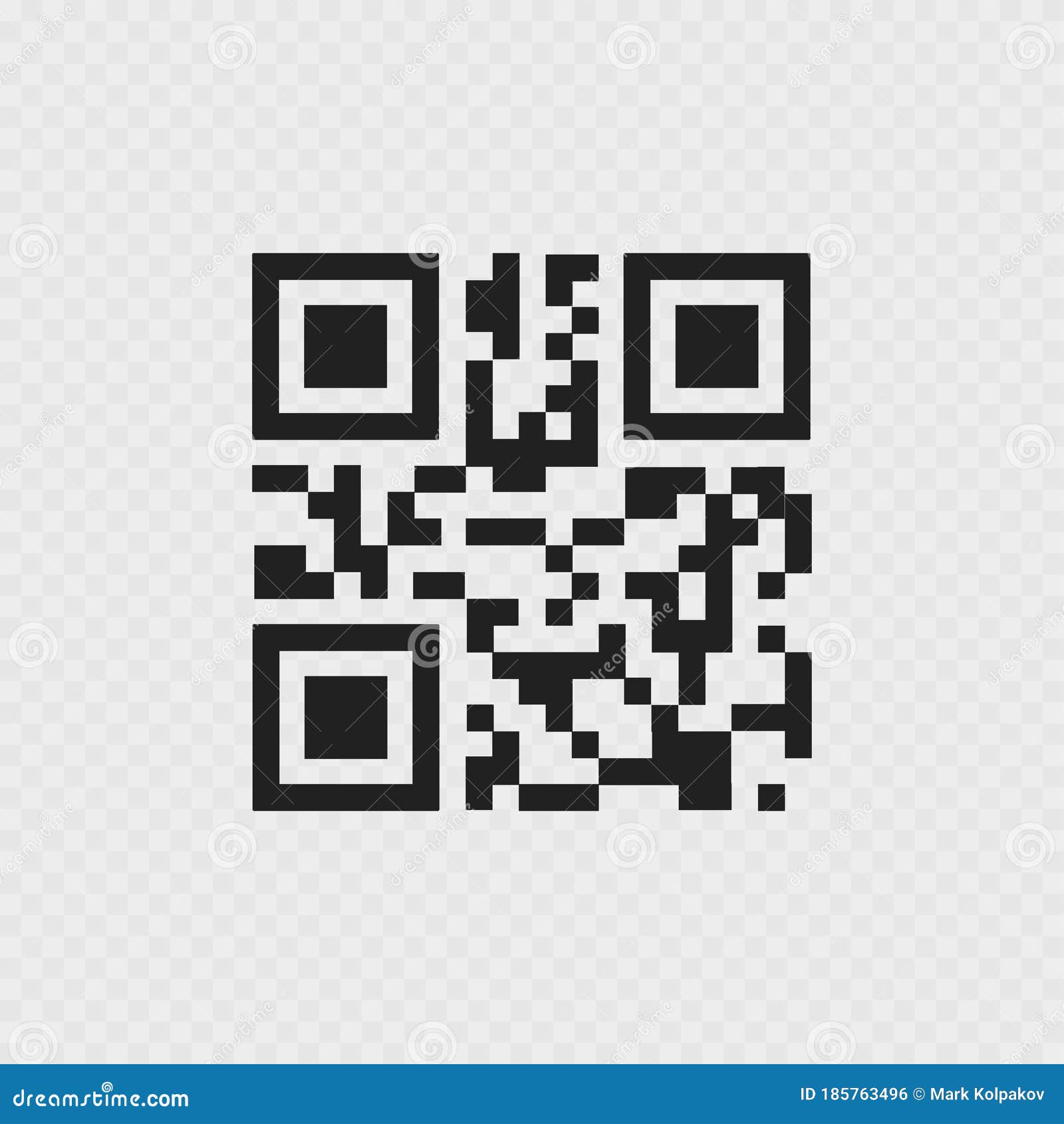 Icono De Código QR Aislado Sobre Fondo Transparente. Vector Web Ilustración  del Vector - Ilustración de cuadrado, binario: 185763496, image size:1600x1690