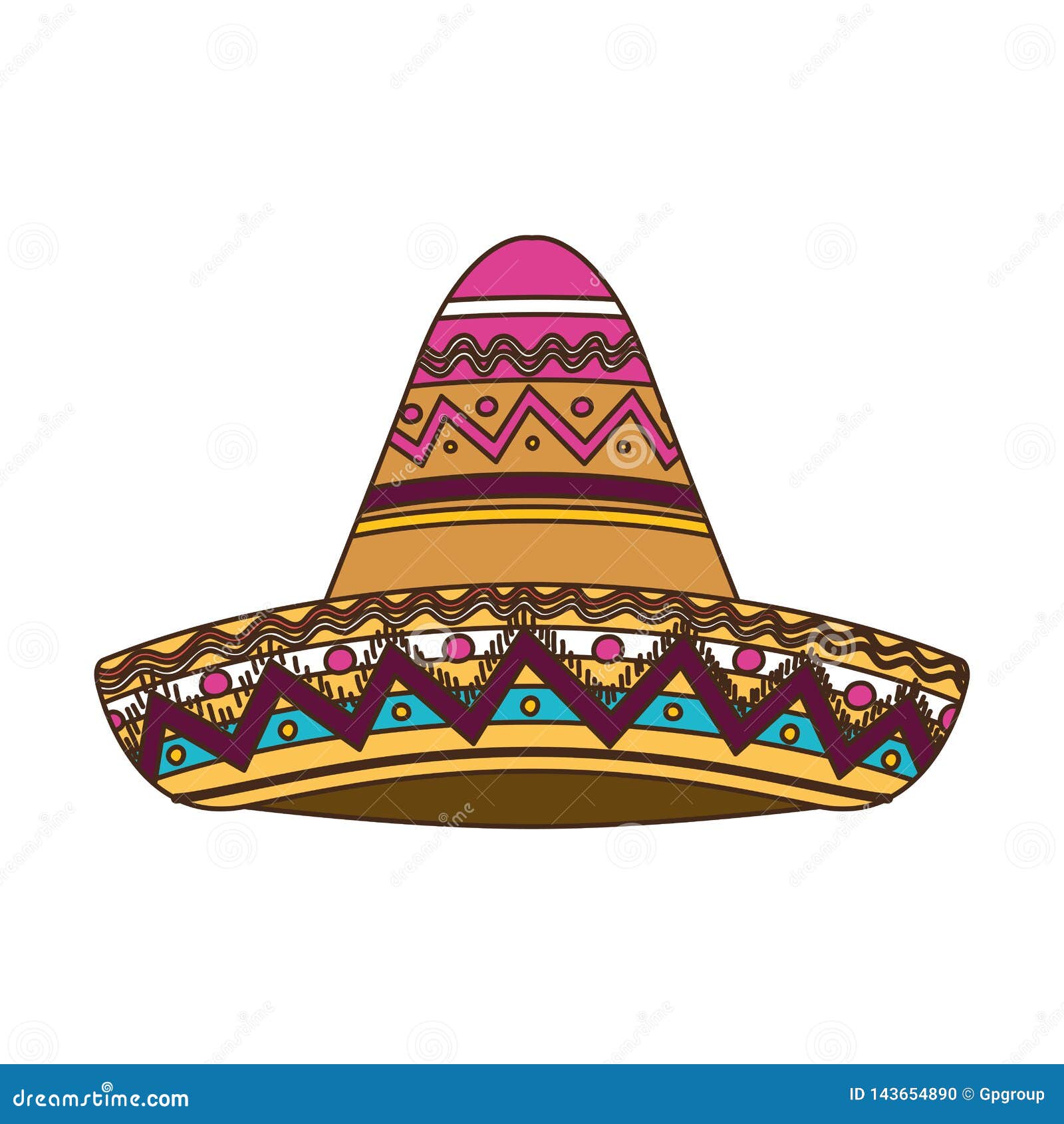 Icono Aislado Del Sombrero Mexicano Ilustración del Vector - Ilustración de  mexicano, méxico: 143654890