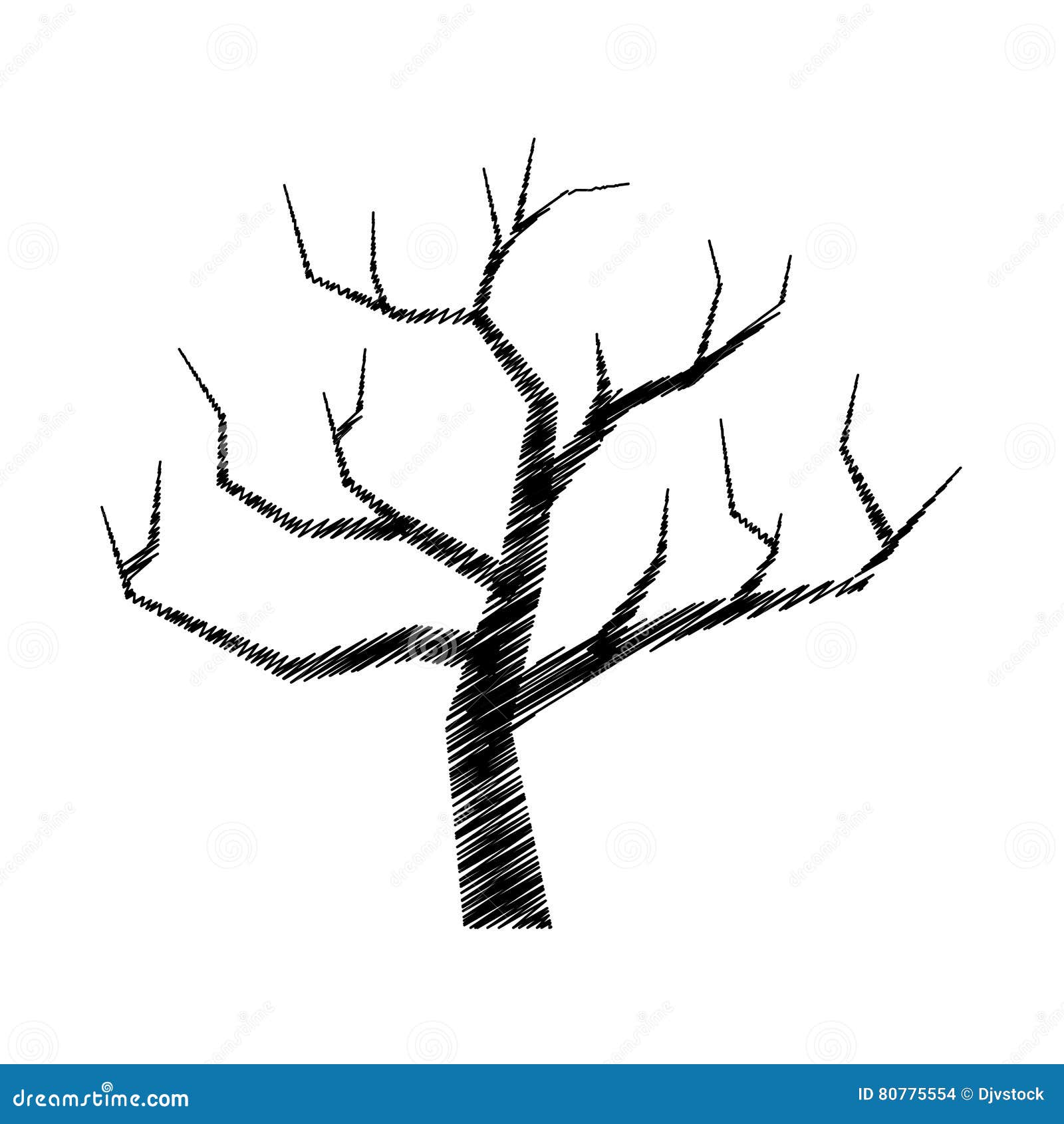 Icono Aislado Dibujo De La Mano De La Rama De árbol Ilustración del Vector  - Ilustración de madera, drenaje: 80775554
