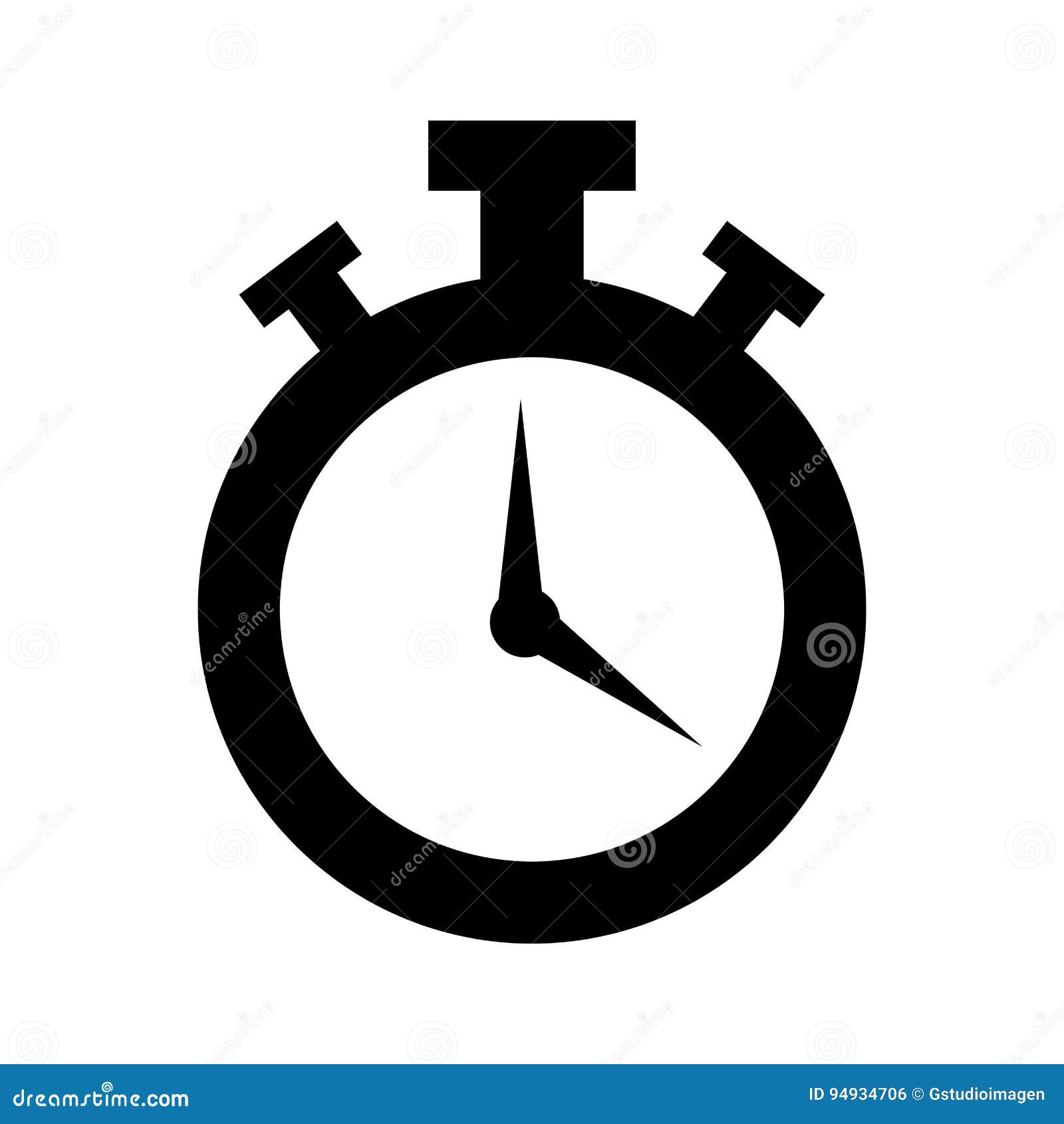 Icono Aislado Reloj Del Cronómetro Ilustración del Vector