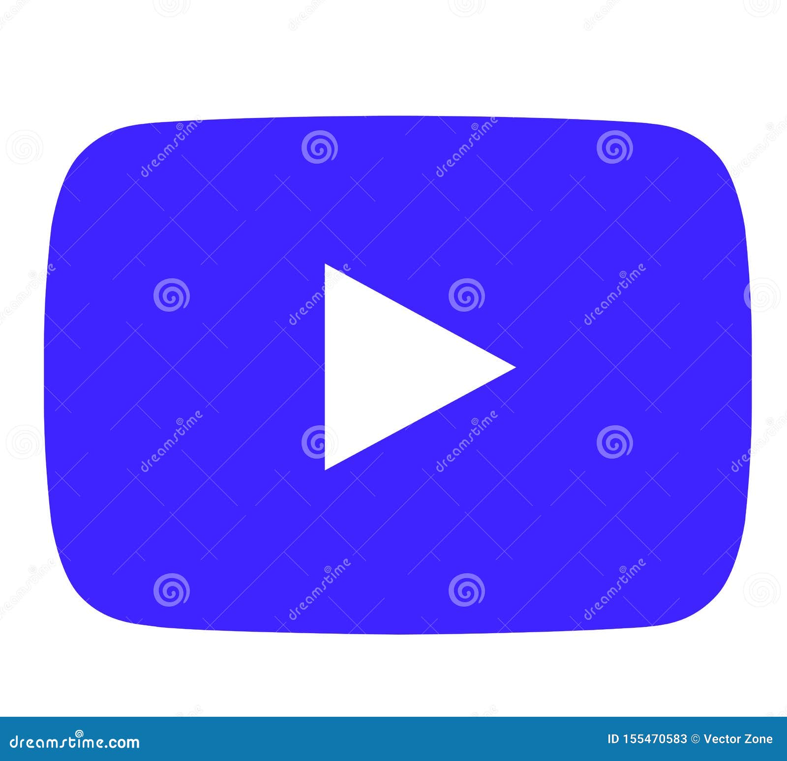 Icono azul de YouTube foto de archivo editorial. Ilustración de icono -  155470583