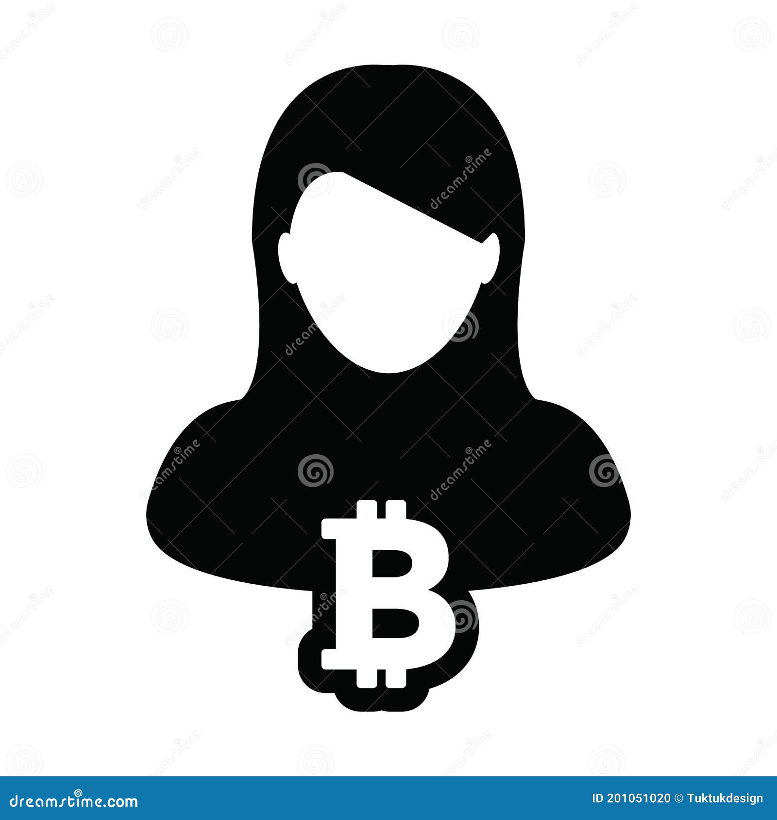 Icono De Avatar Vector Bitcoin Blockchain Cryptocurrency Con Perfil De ...