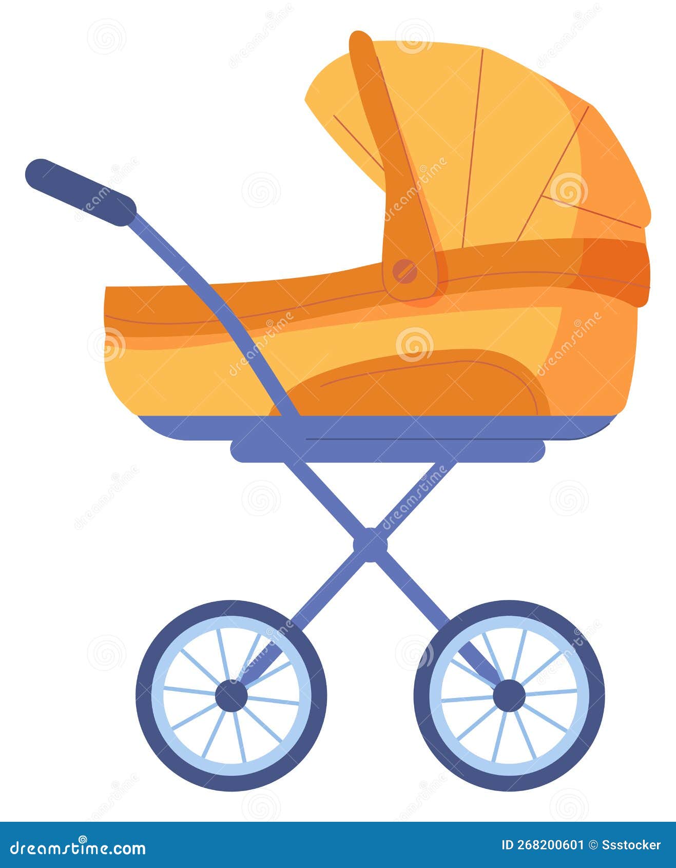 Icono De Carro De Bebé. Dibujo Animado Infantil Amarillo Ilustración del  Vector - Ilustración de newborn, poco: 268200601