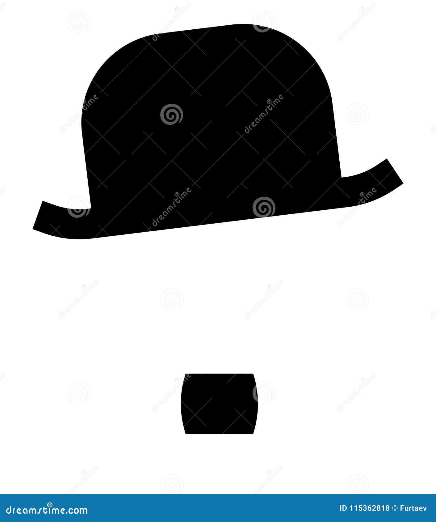 Acuerdo terminar eficaz Icono de Charlie Chaplin ilustración del vector. Ilustración de blanco -  115362818