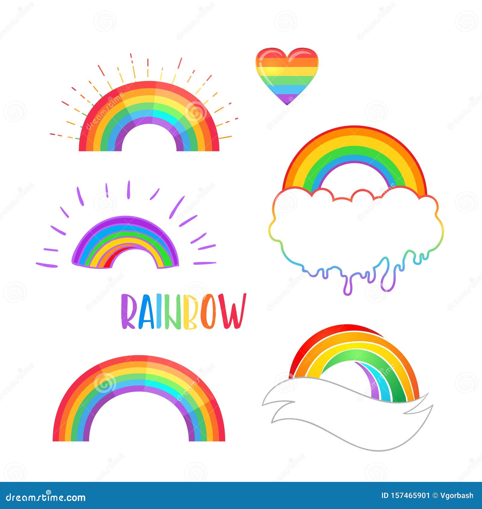 Icono De Color Arcoiris. Orgullo Gay. Concepto LGBT. Dibujo Vectorial De  Estilo Realista Aislado. Pegatina, Parche, Camiseta Ilustración del Vector  - Ilustración de amor, concepto: 157465901