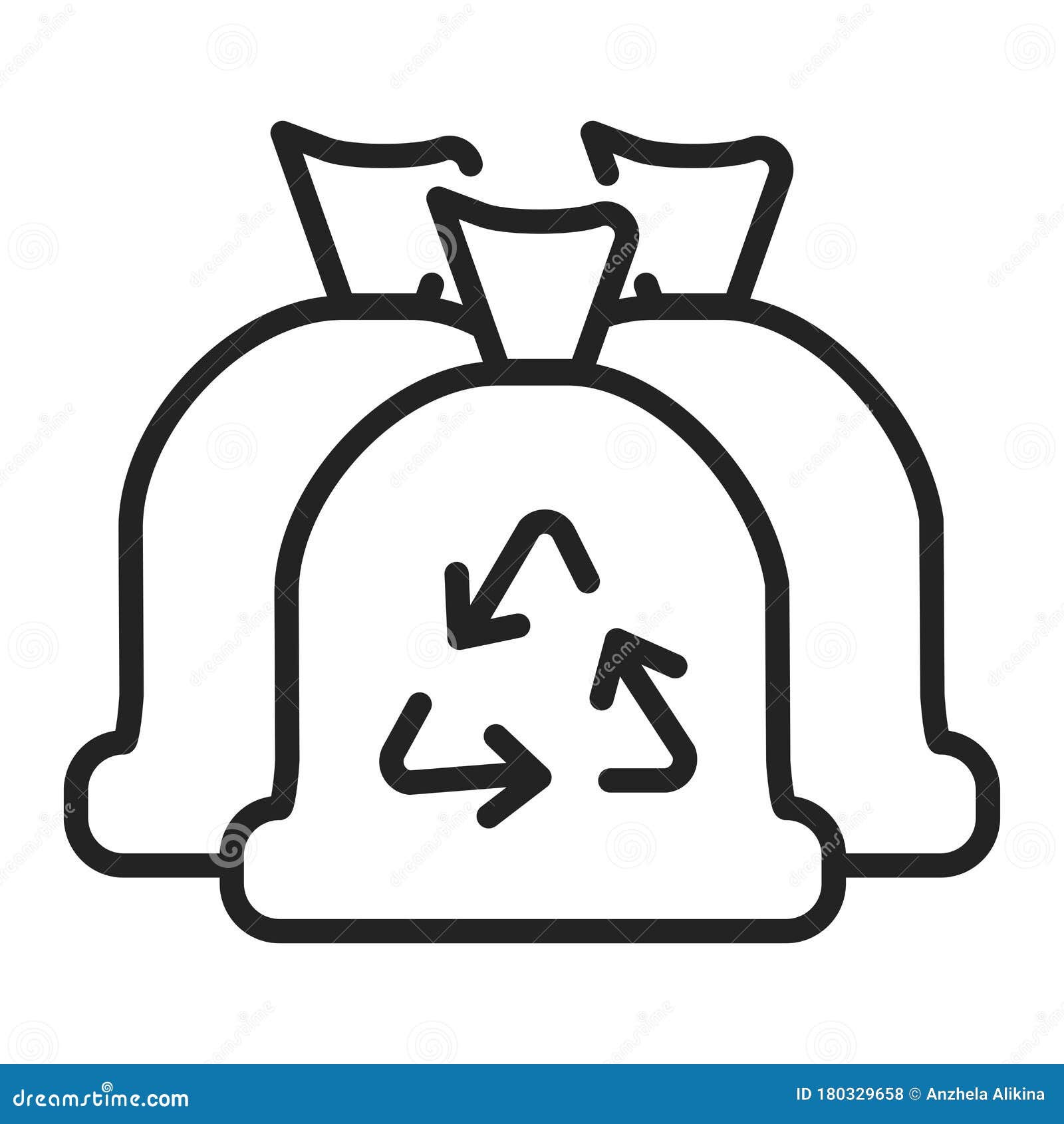 Icono De Color De La Línea De Bolsas De Basura. Reciclaje De Residuos.  Estilo De Vida De Basura Cero. Protección Del Medio Ambient Ilustración del  Vector - Ilustración de pictograma, sencillo: 180329658