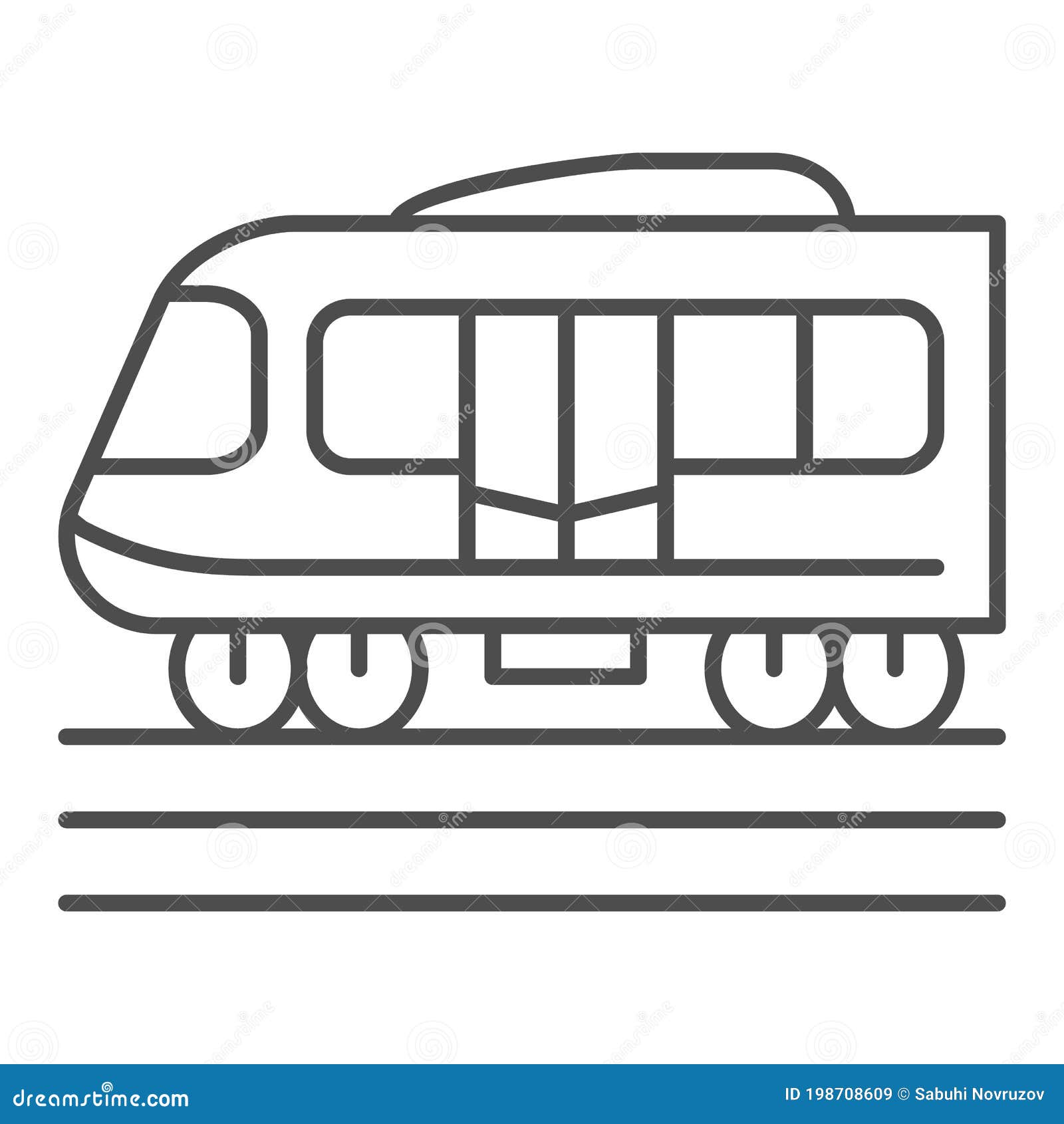 Icono De Línea Delgada Del Tren Eléctrico, Concepto De Transporte Público,  Señal Del Metro Sobre Fondo Blanco, Icono Del Tren De Ilustración del  Vector - Ilustración de pictograma, ferrocarril: 198708609