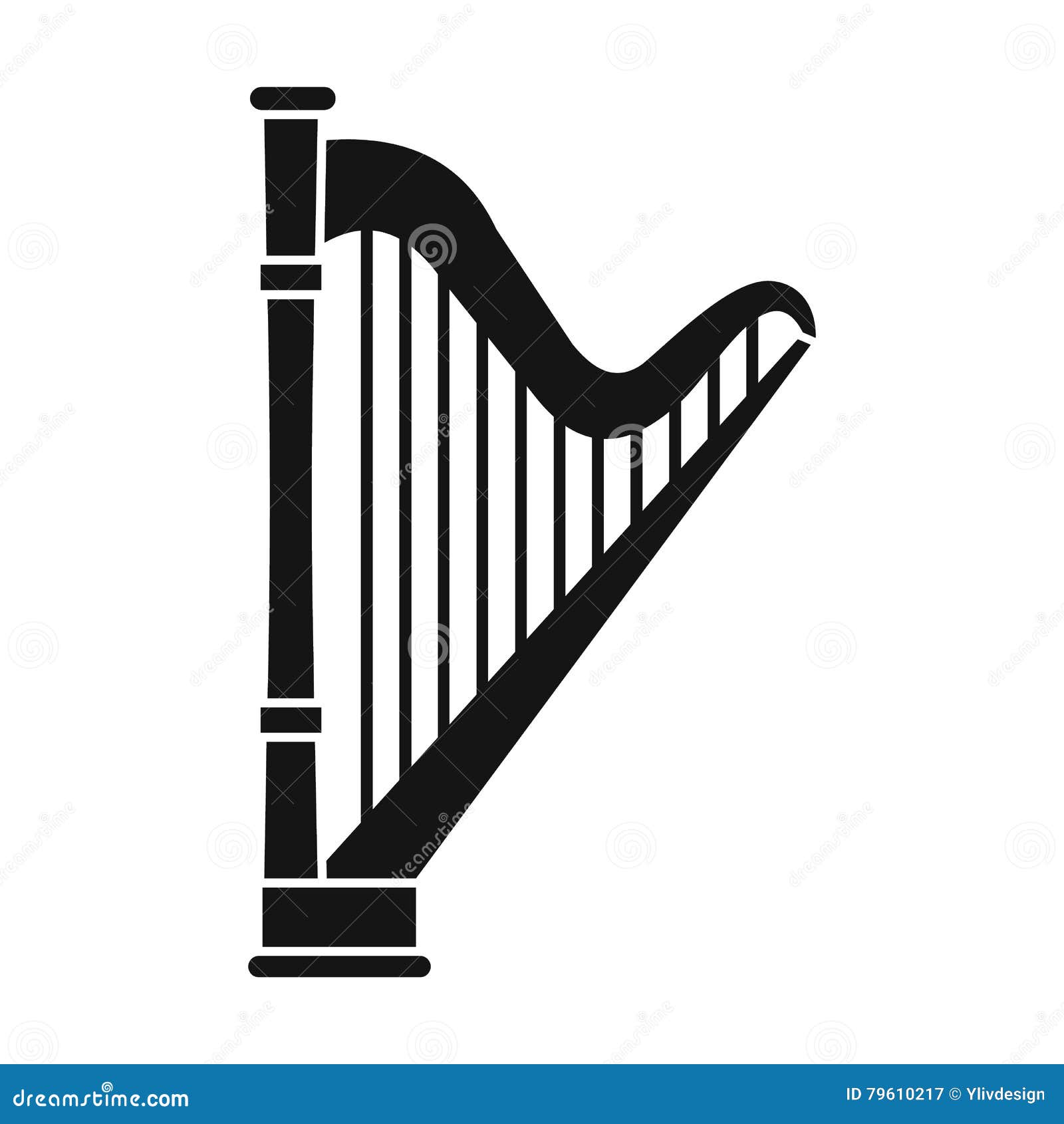 Icono De La Arpa En Estilo Simple Ilustración del Vector - Ilustración de  aislado, orquesta: 79610217, image size:1600x1690