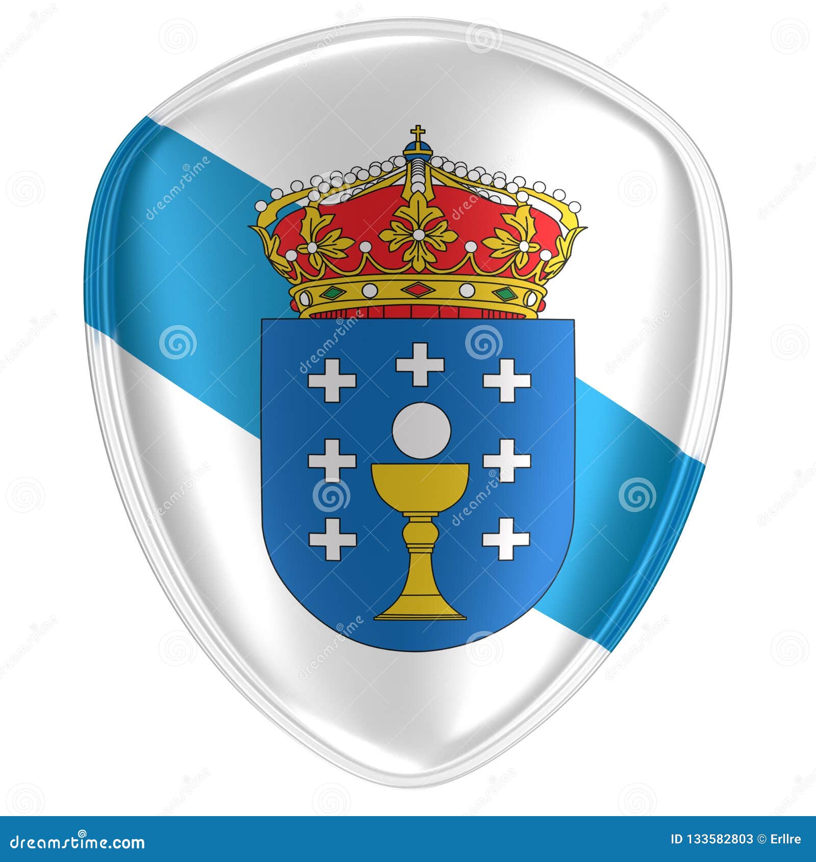 Icono De La Bandera De Galicia Stock de ilustración - Ilustración de  aislado, naturalizado: 133582803