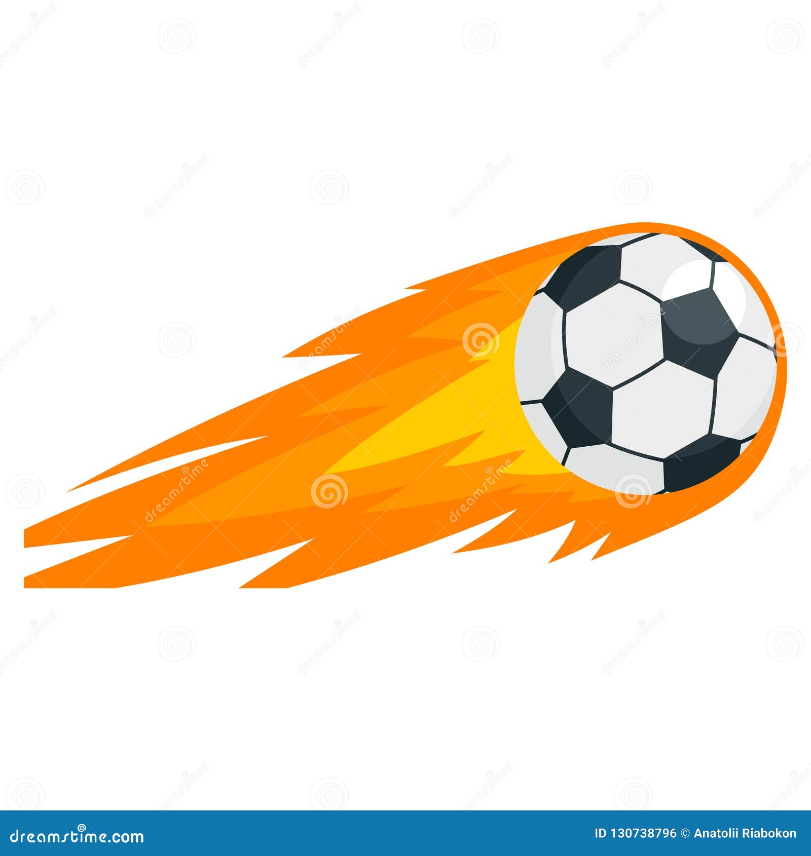 Sueño Dos grados Cabeza Icono De La Bola De Fuego Del Fútbol, Estilo Plano Ilustración del Vector -  Ilustración de nadie, competitivo: 130738796