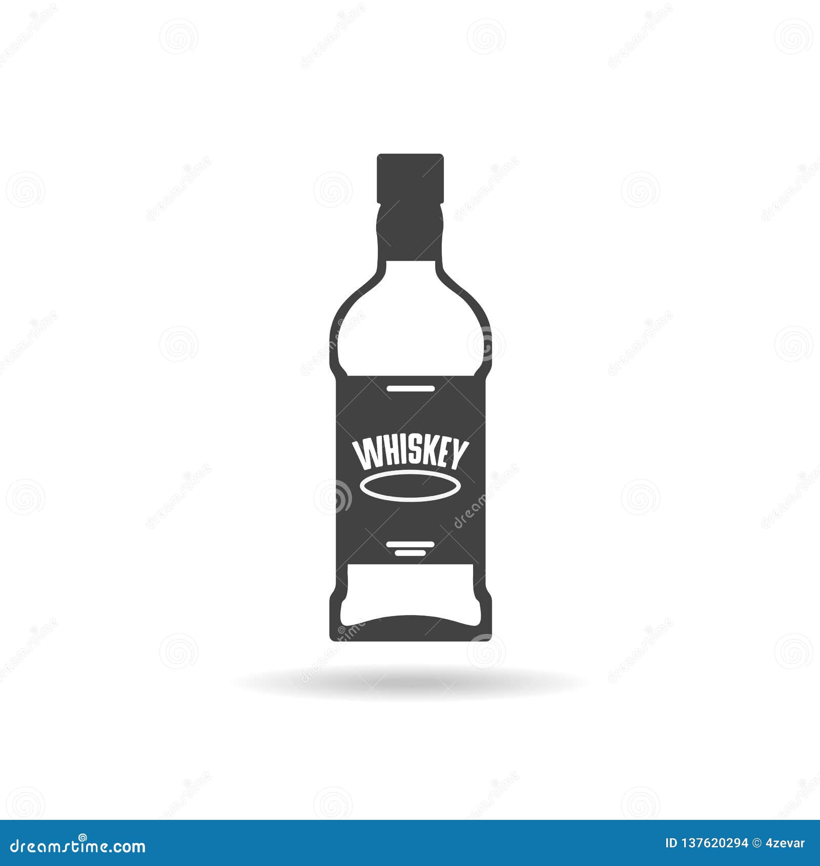 Icono De La Botella De Whisky Stock de ilustración Ilustración de