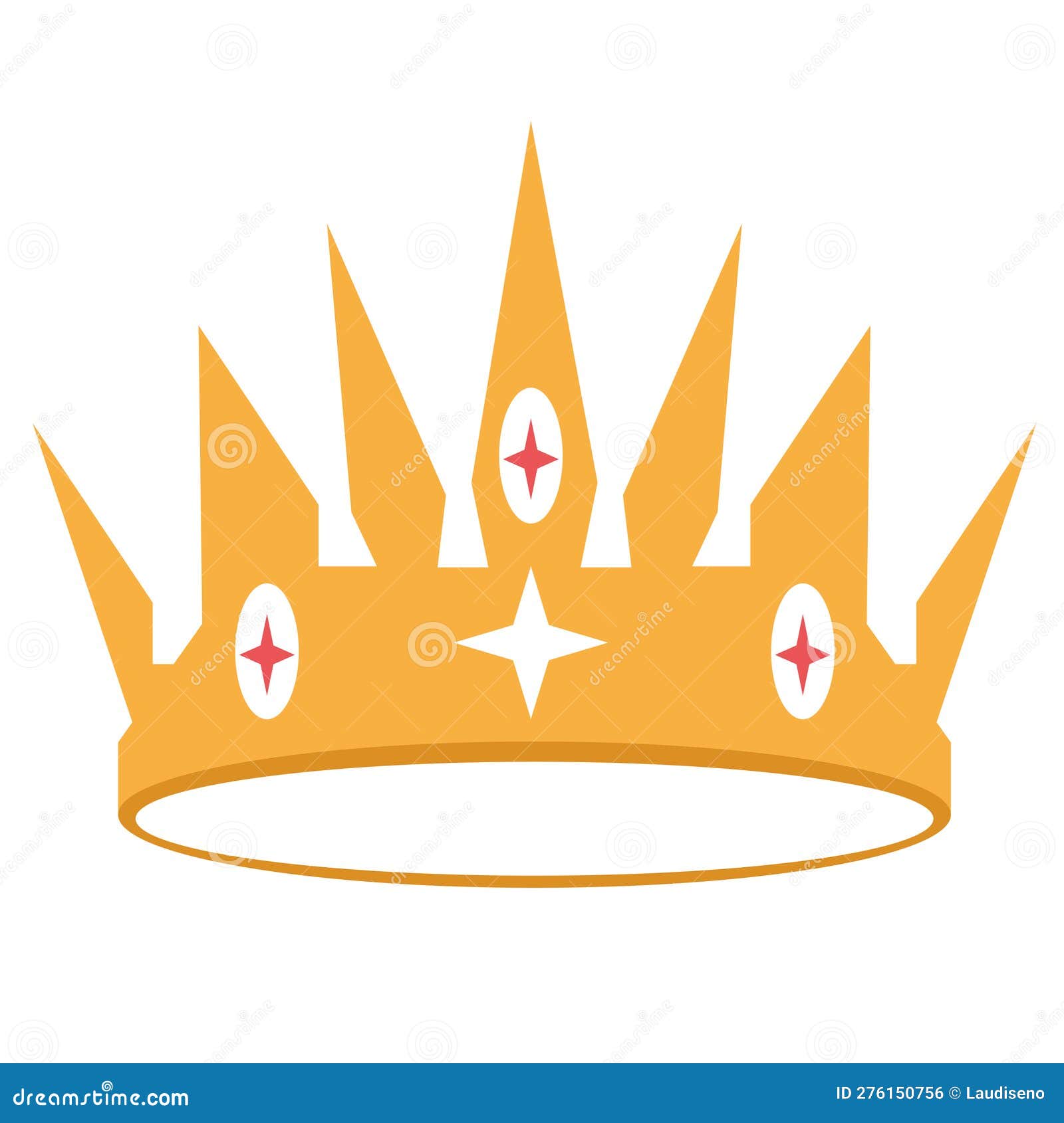 Icono de corona dorada aislado